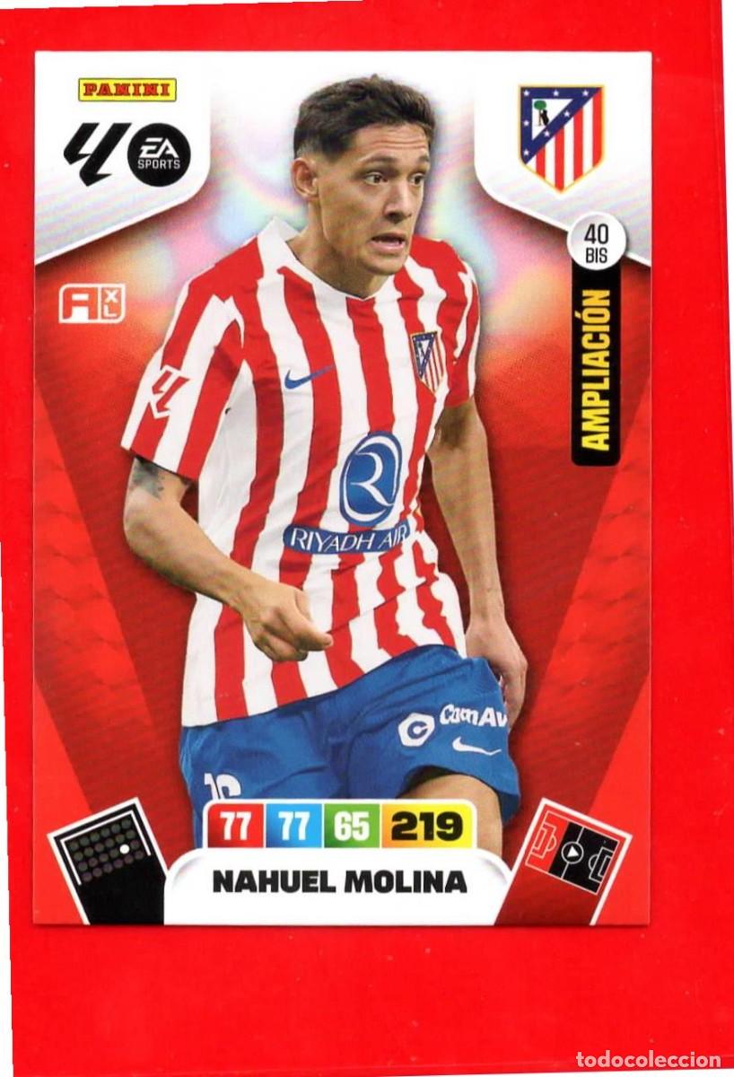 Cromos de F&uacute;tbol: 40 Bis Nahuel Molina - ATLETICO MADRID - Ampliaci&oacute;n - Sobre Momentum Oro - Adrenalyn Liga 2026 25 26