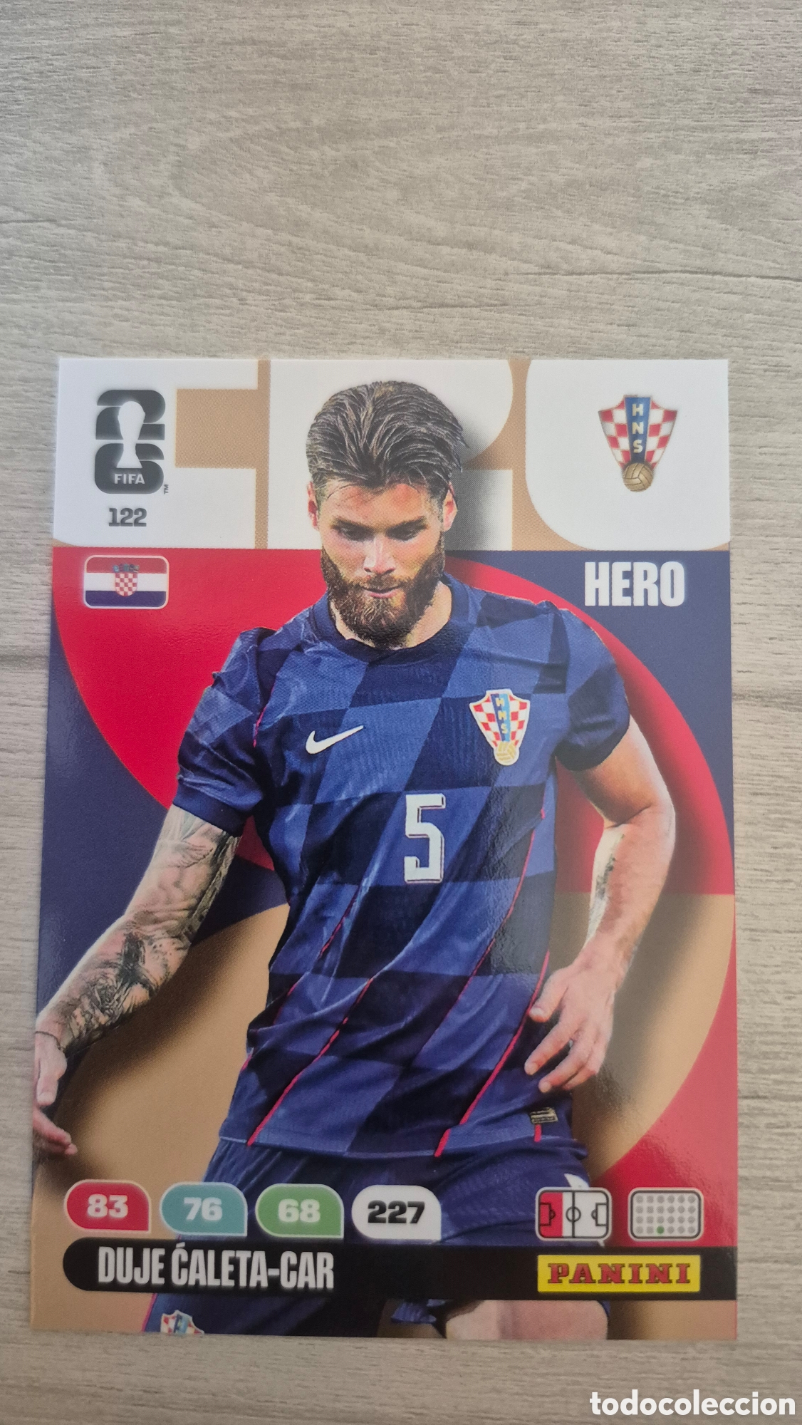 Cromos de F&uacute;tbol: N&deg;122 Croacia Duje Caleta-Car Adrenalyn FIFA World Cup 26