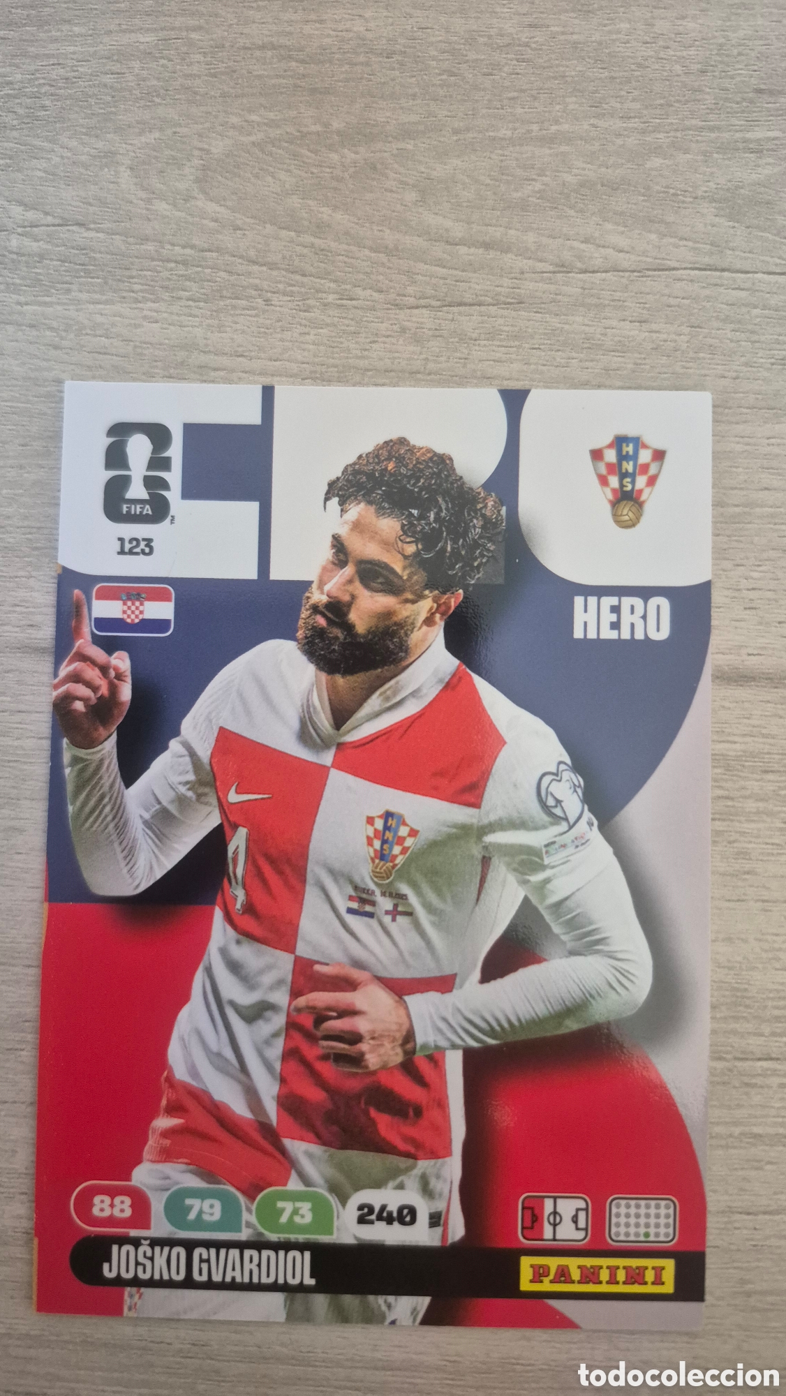Cromos de F&uacute;tbol: N&deg;123 Croacia Jo&scaron;ko Gvardiol Adrenalyn FIFA World Cup 26
