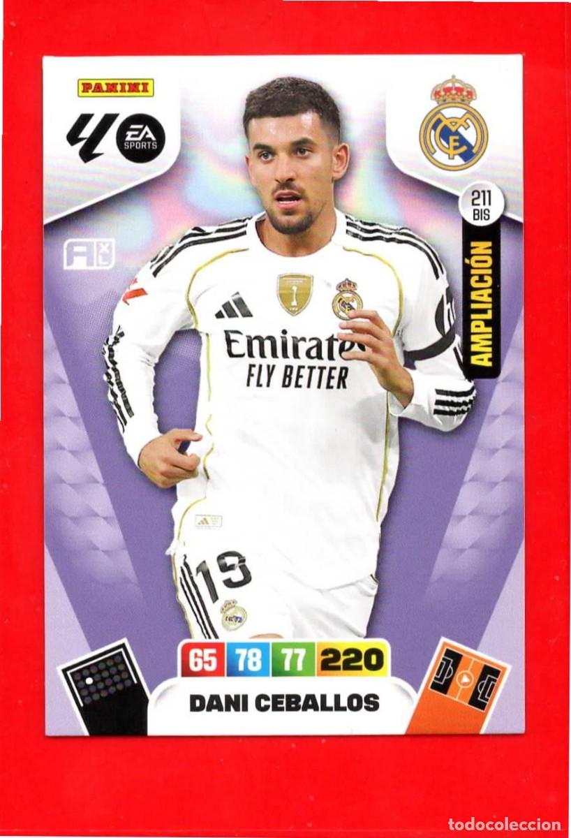 Cromos de F&uacute;tbol: 211 Bis Dani Ceballos - REAL MADRID - Ampliaci&oacute;n - Sobre Momentum Oro - Adrenalyn Liga 2026 25 26 -