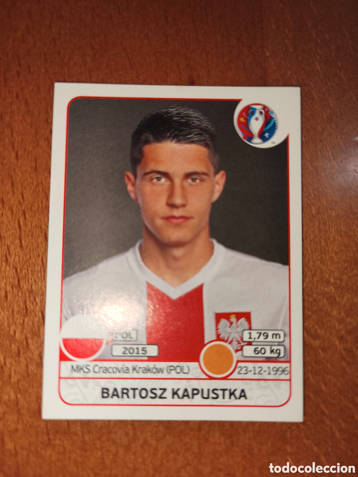 Cromos de F&uacute;tbol: Bartosz Kapustka n&deg;309 UEFA Euro 2016 Polonia