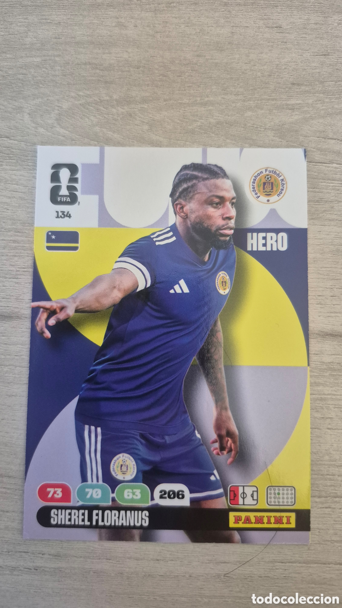Cromos de F&uacute;tbol: N&deg;134 Cura&ccedil;ao Sherel Floranus Adrenalyn FIFA World Cup 26