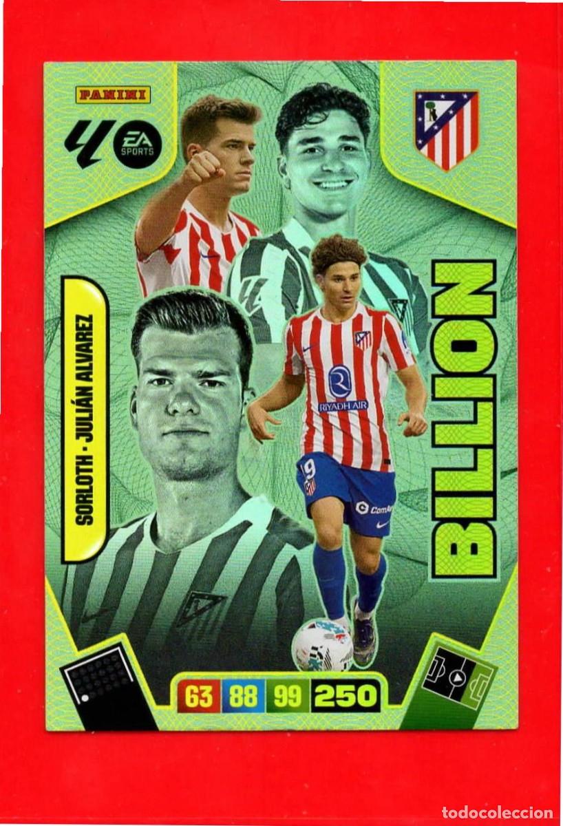 Cromos de F&uacute;tbol: Sorloth / Juli&aacute;n Alvarez - ATLETICO MADRID - Billion - Sobre Momentum Oro - Adrenalyn Liga 2026 25 2