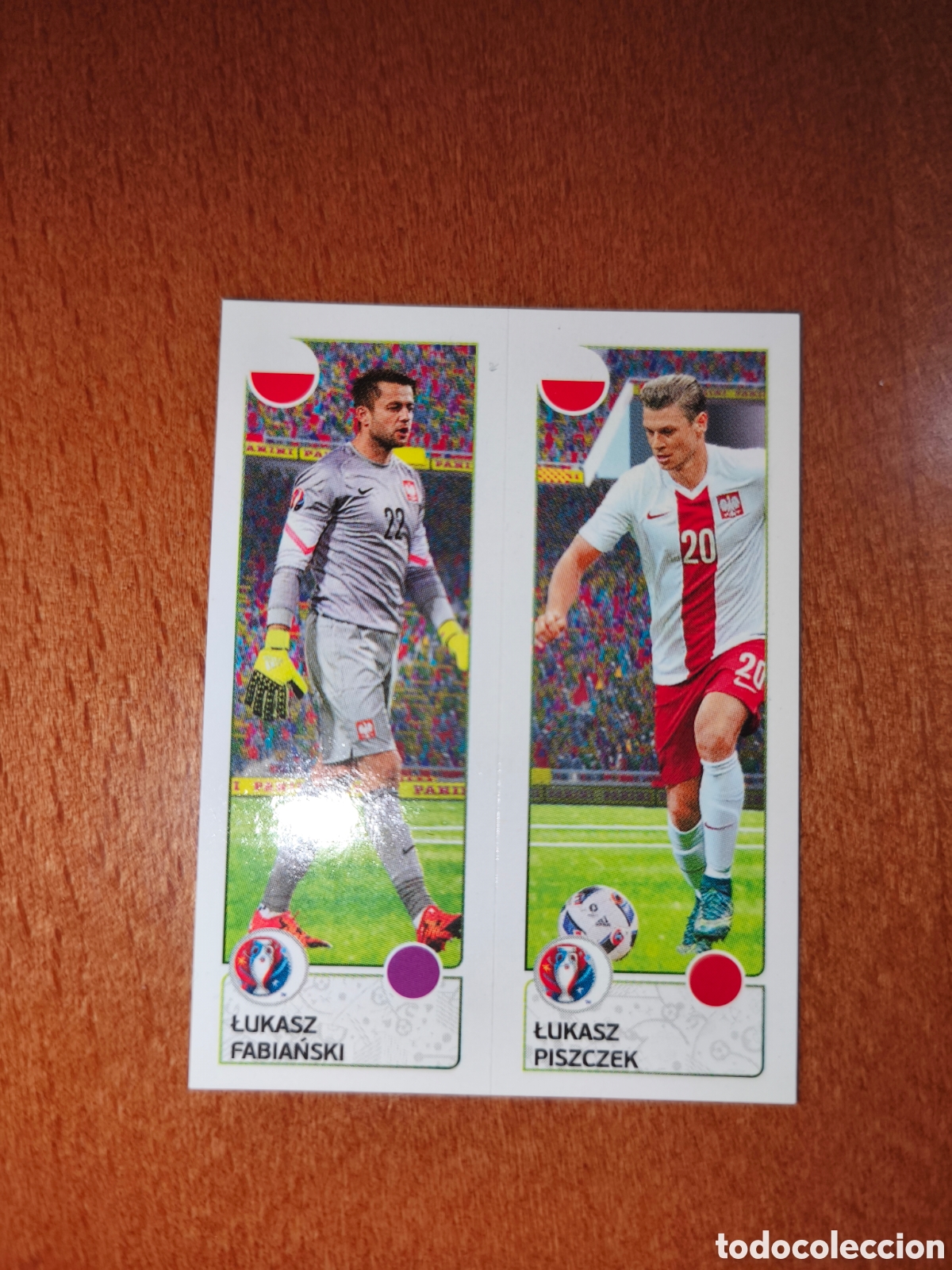 Cromos de F&uacute;tbol: Lukasz Fabianski/Lukasz Piszczek n&deg;314 UEFA Euro 2016 Polonia