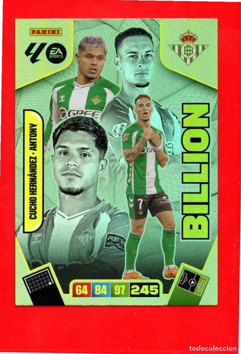 Cromos de F&uacute;tbol: Cucho Hern&aacute;ndez / Antony - REAL BETIS - Billion - Sobre Momentum Oro - Adrenalyn Liga 2026 25 26