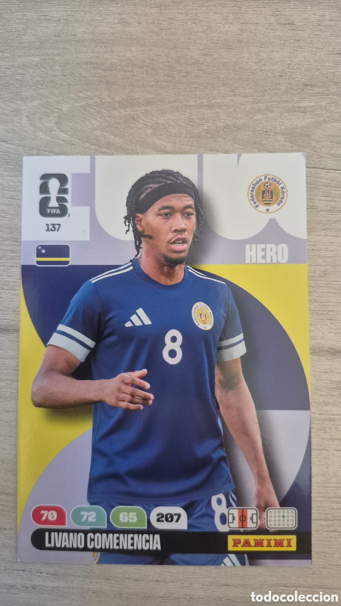 Cromos de F&uacute;tbol: N&deg;137 Cura&ccedil;ao Livano Comenencia Adrenalyn FIFA World Cup 26