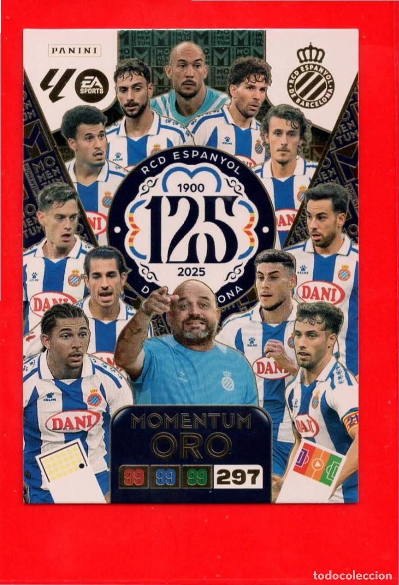 Cromos de F&uacute;tbol: 125 Aniversario - R.C.D. ESPANYOL - Sobre Momentum Oro - Adrenalyn Liga 2026 25 26