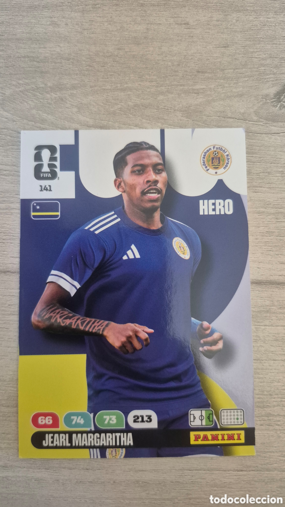 Cromos de F&uacute;tbol: N&deg;141 Cura&ccedil;ao Jearl Margaritha Adrenalyn FIFA World Cup 26