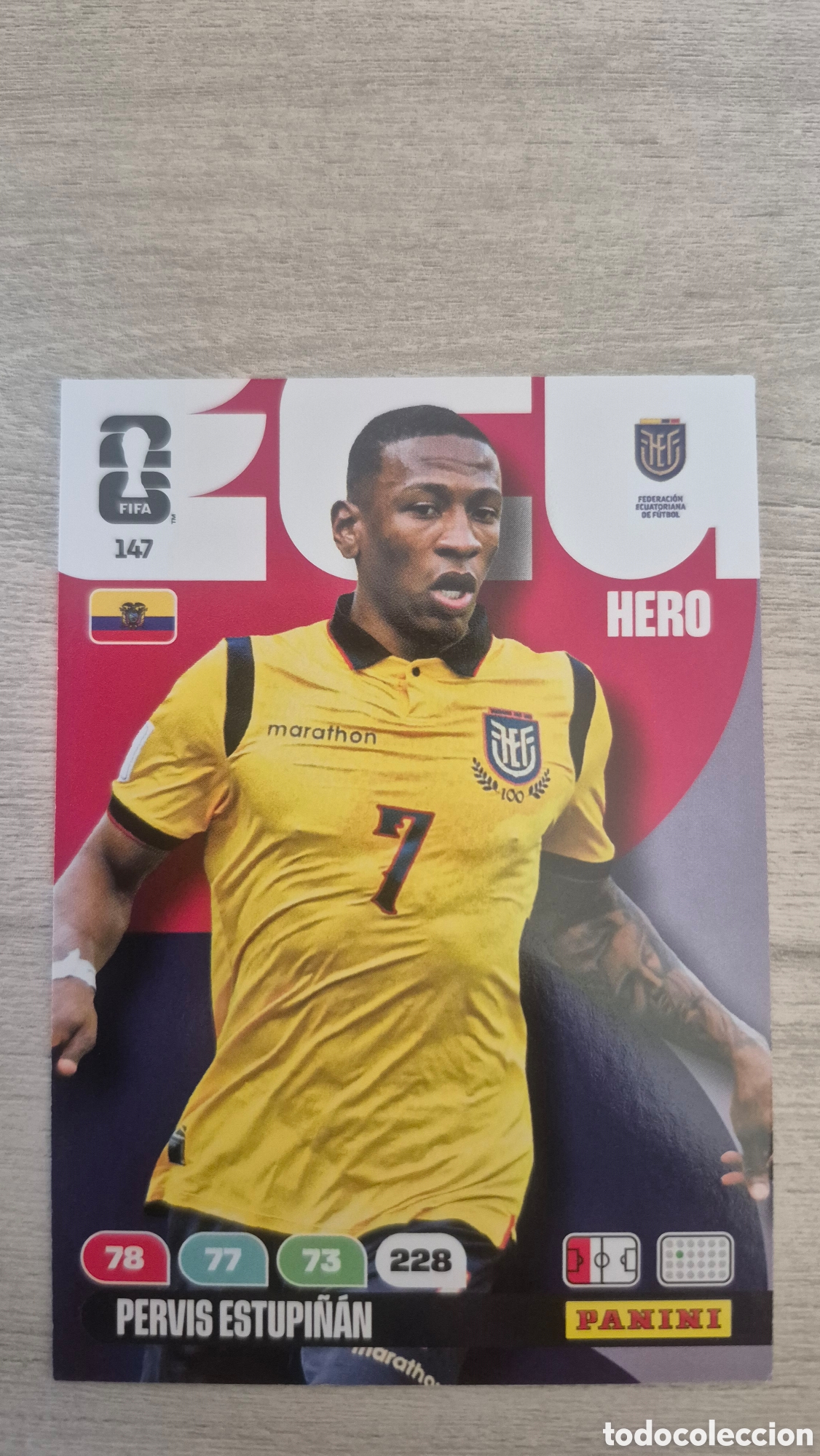 Cromos de F&uacute;tbol: N&deg;147 Ecuador Pervis Estupi&ntilde;an Adrenalyn FIFA World Cup 26