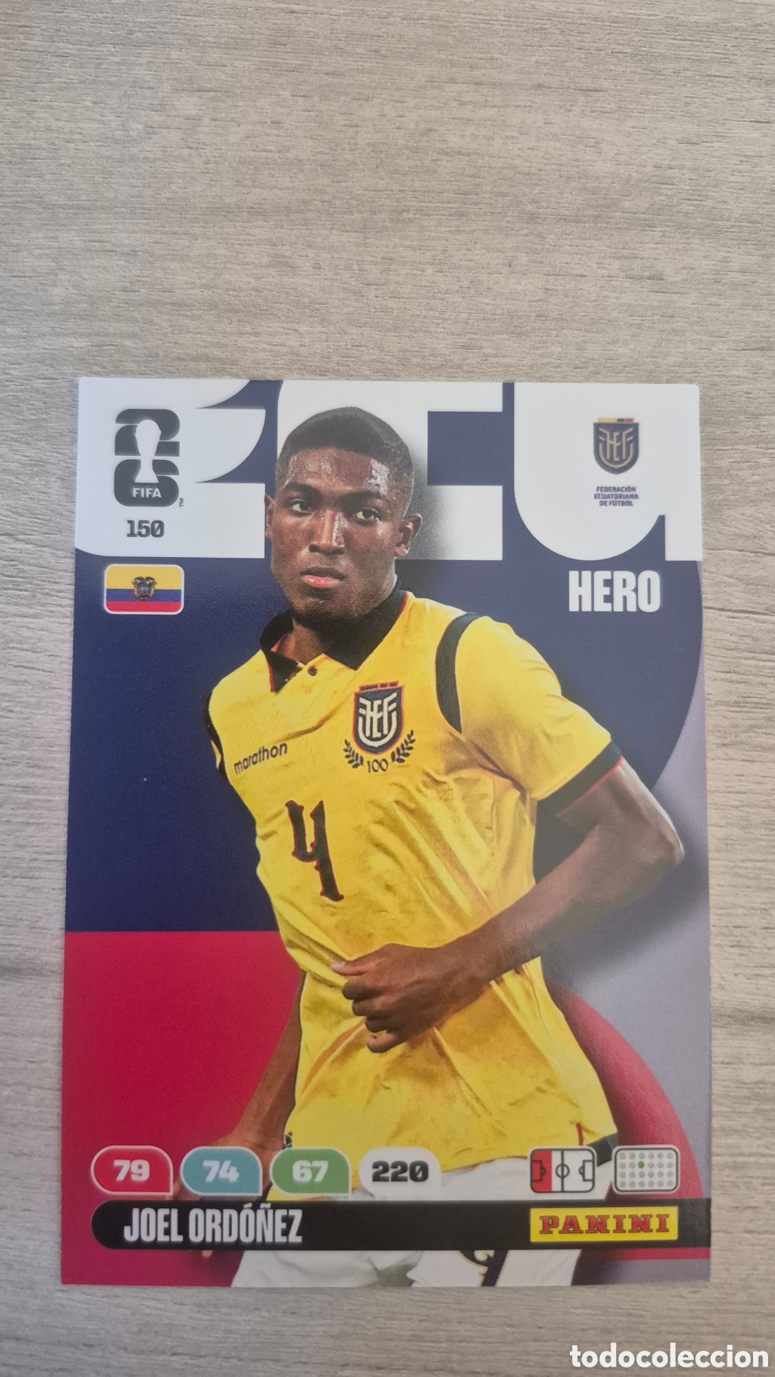 Cromos de Futebol: N&deg;150 Ecuador Joel Ordo&ntilde;ez Adrenalyn FIFA World Cup 26