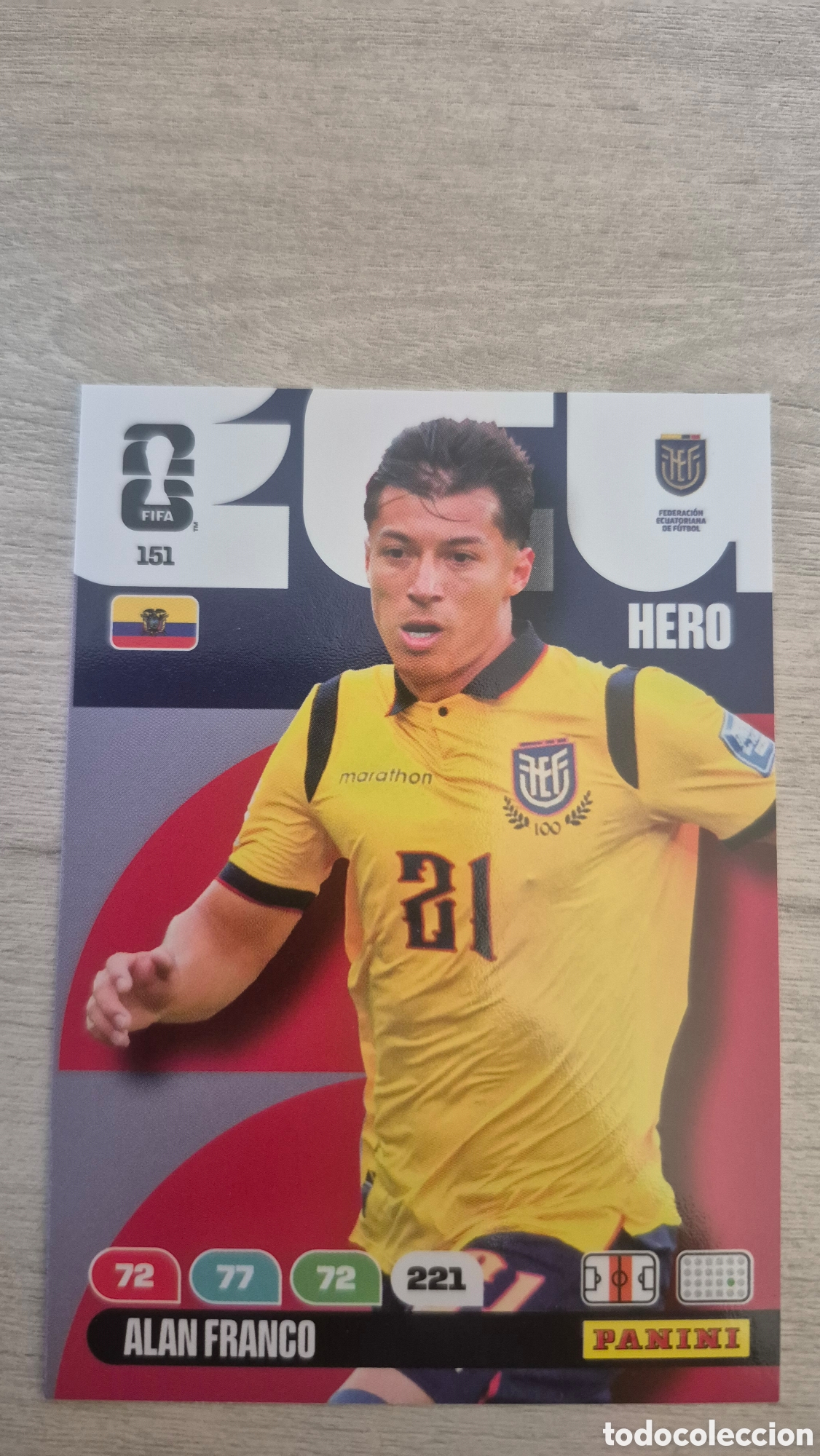 Cromos de Futebol: N&deg;151 Ecuador Alan Franco Adrenalyn FIFA World Cup 26