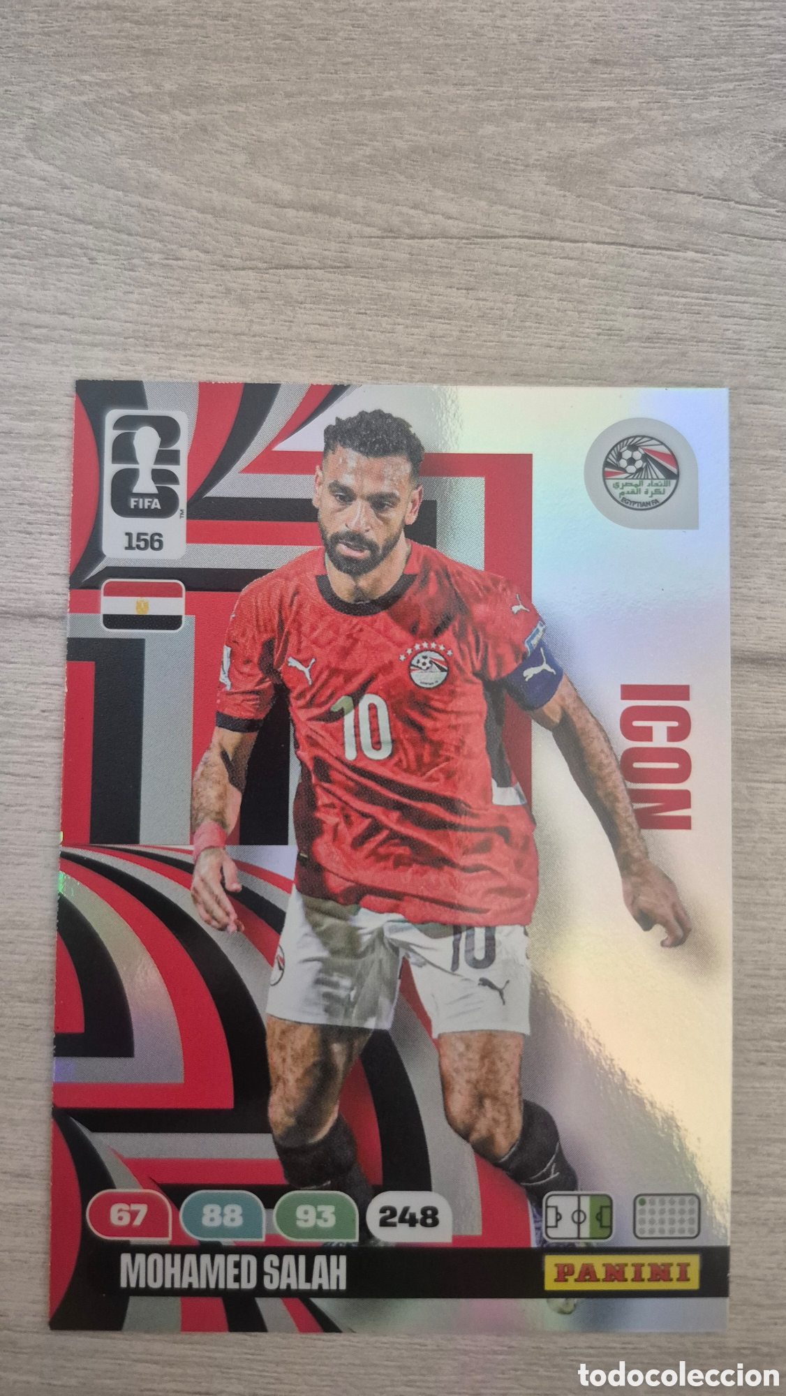 Cartes &agrave; collectionner de Football: N&deg;156 Icon Egipto Mohamed Salah Adrenalyn FIFA World Cup 26
