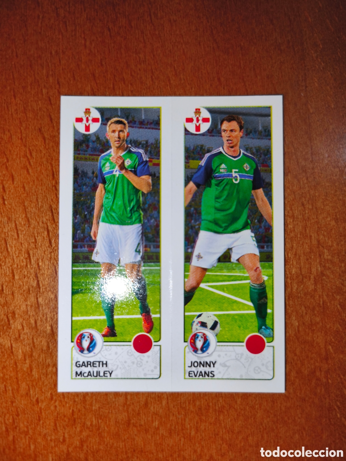 Cromos de F&uacute;tbol: Gareth McAuley/Jonny Evans n&deg;321 UEFA Euro 2016 Irlanda Norte