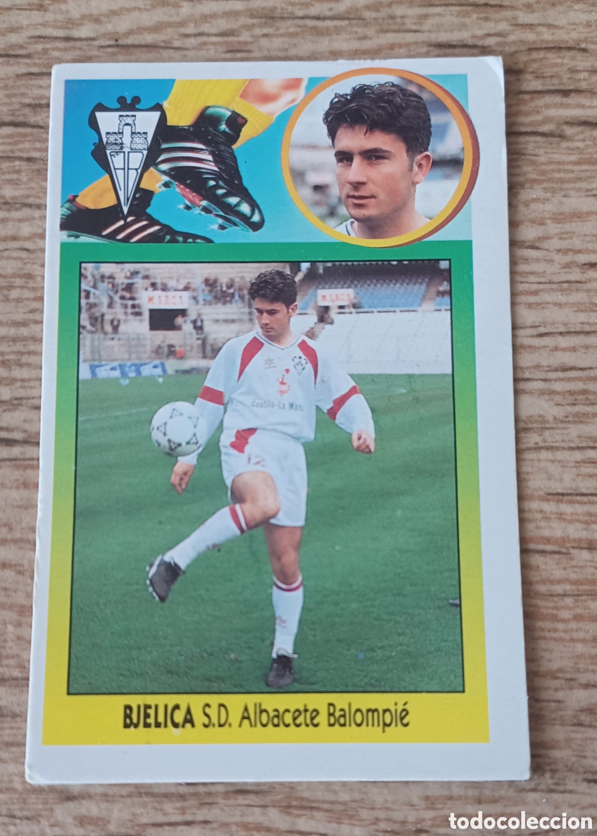 Cartes &agrave; collectionner de Football: BJELICA COLOCA EN LUGAR CORDERO ALBACETE BALOMPI&Eacute; EDICIONES ESTE 1993 1994 93 94 CARTON NUNCA PEGADO