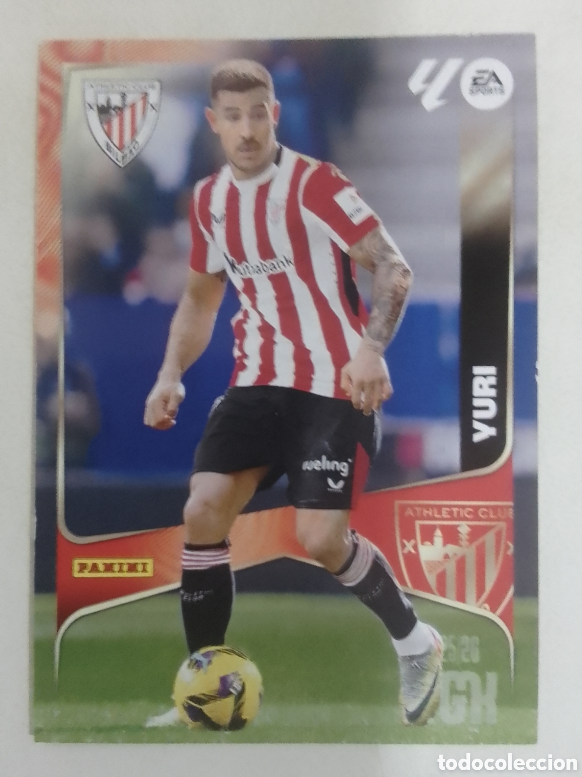 Cromos de F&uacute;tbol: Megacracks 2025/26 n&deg; 44 Yuri &bull; Athletic Club.