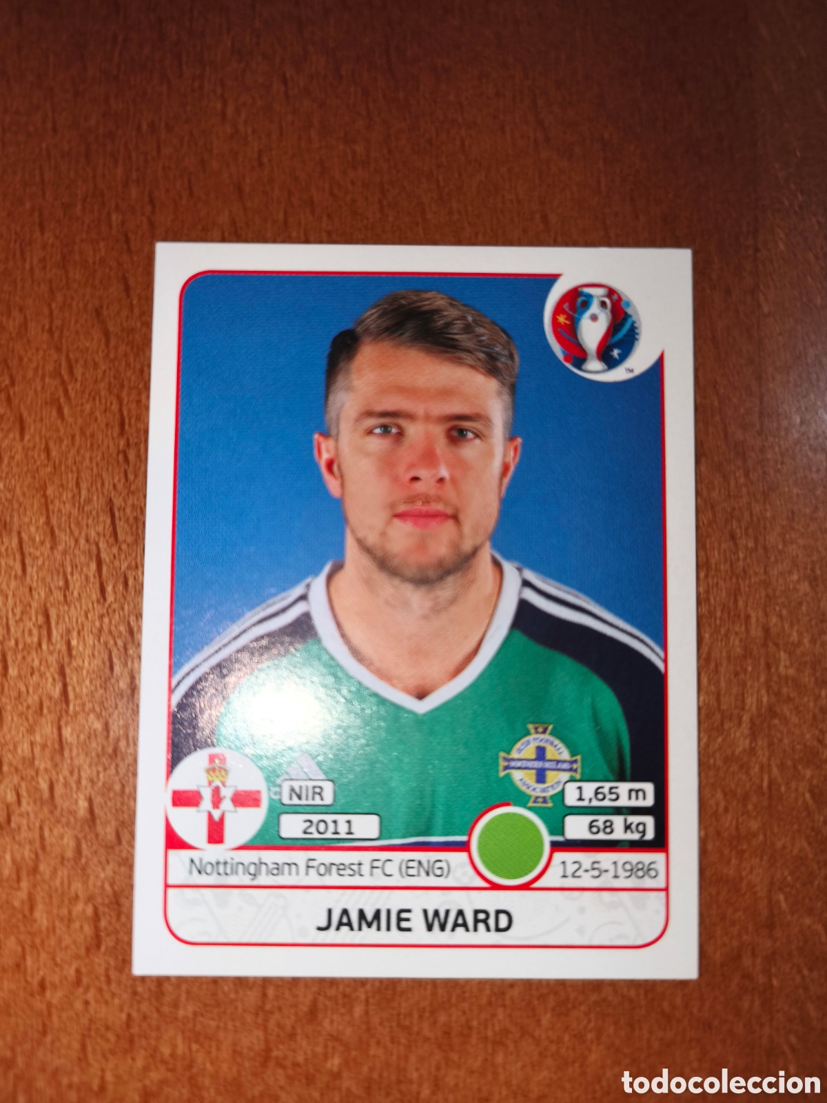 Cromos de F&uacute;tbol: Jamie Ward n&deg;341 UEFA Euro 2016 Irlanda Norte