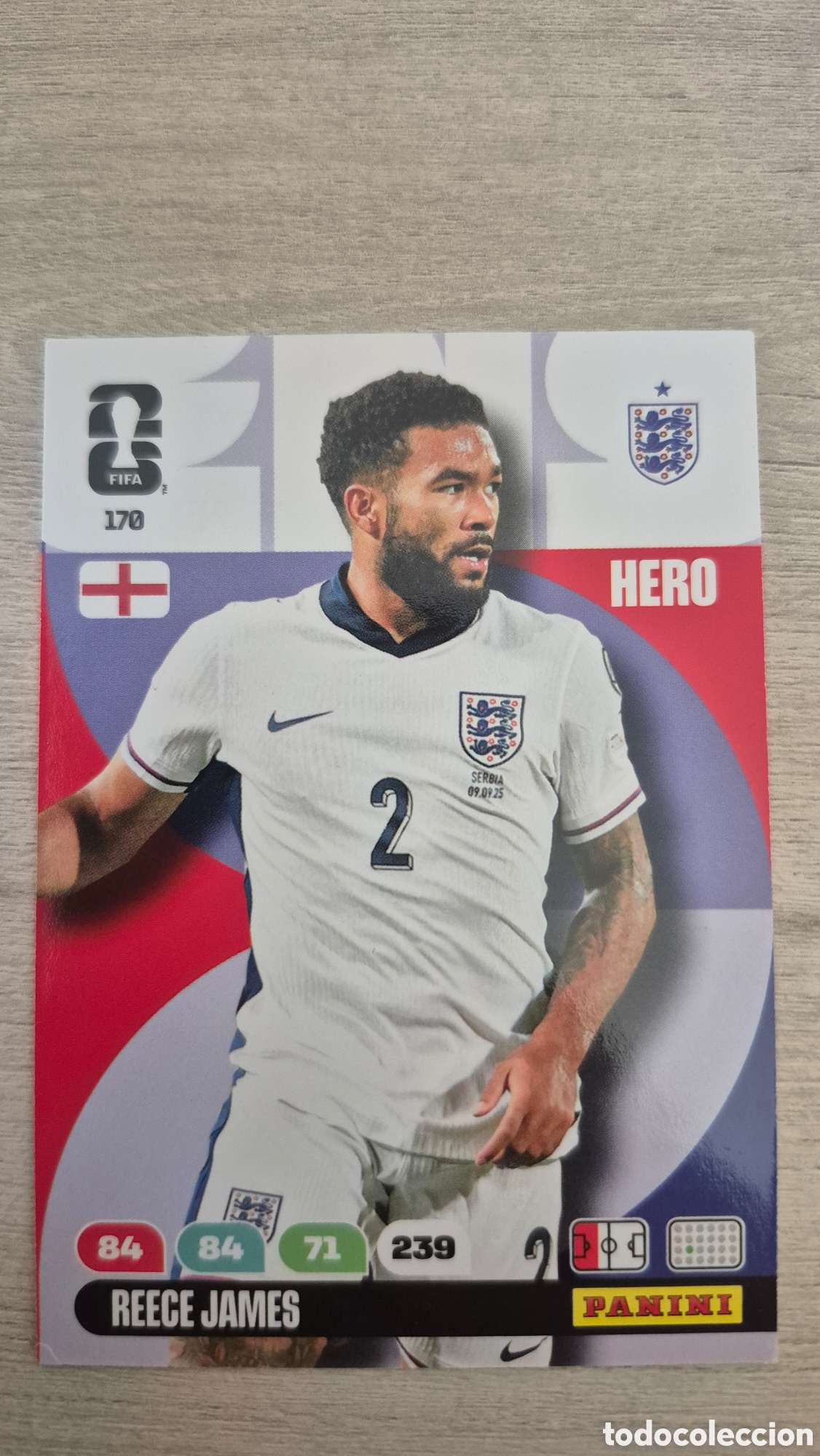 Cromos de F&uacute;tbol: N&deg;170 Inglaterra Reece James Adrenalyn FIFA World Cup 26