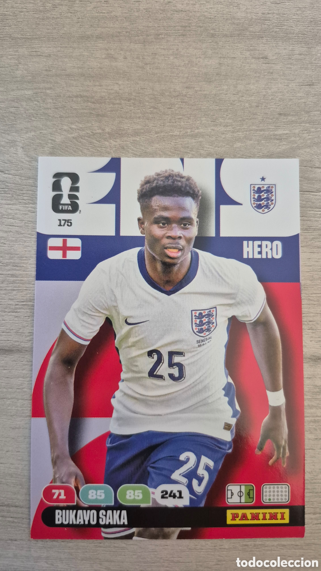 Cromos de F&uacute;tbol: N&deg;175 Inglaterra Bukayo Saka Adrenalyn FIFA World Cup 26