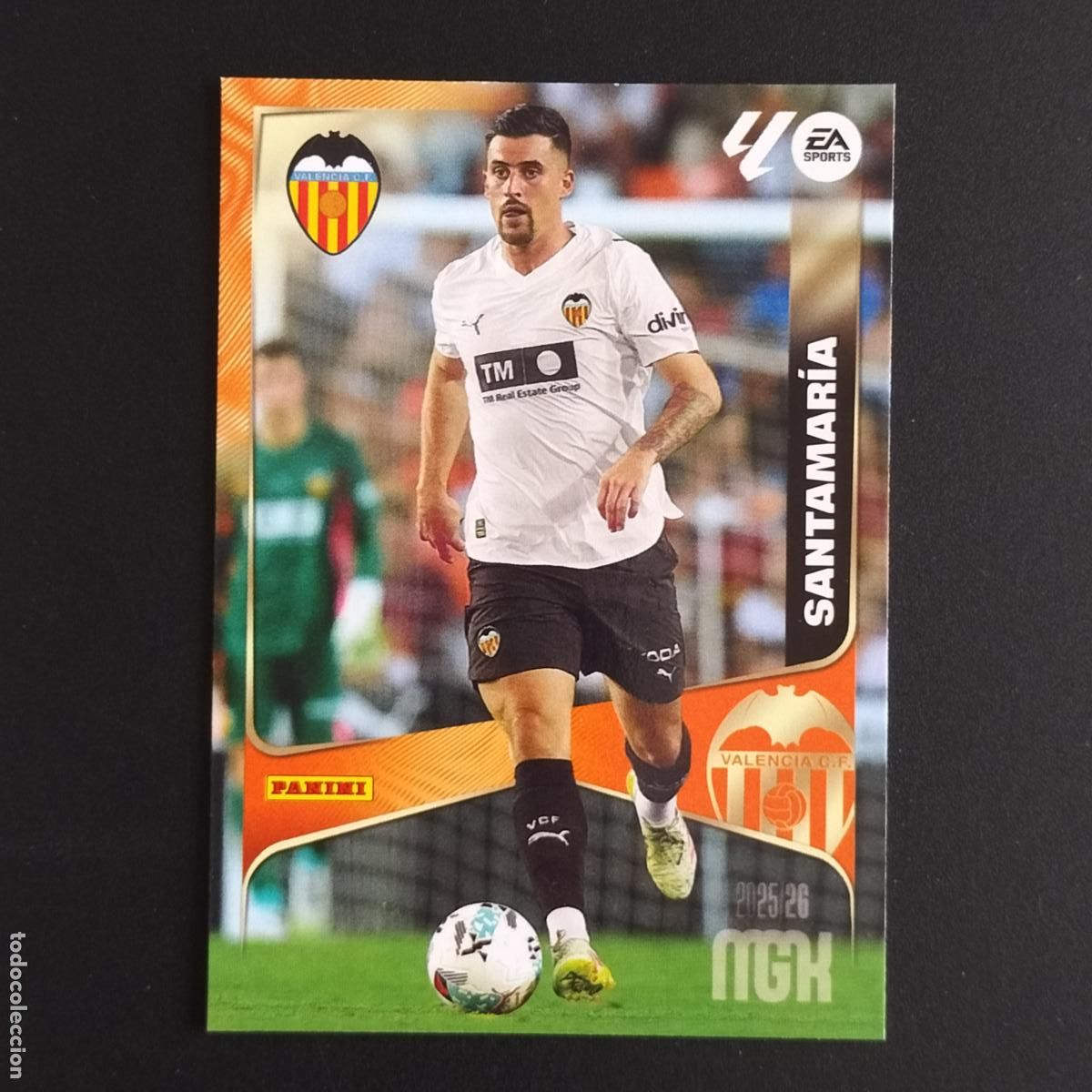 Cromos de F&uacute;tbol: MGK 357 SANTAMARIA VALENCIA CROMOS ALBUM MEGACRACKS LIGA FUTBOL 2025 2026 25 26