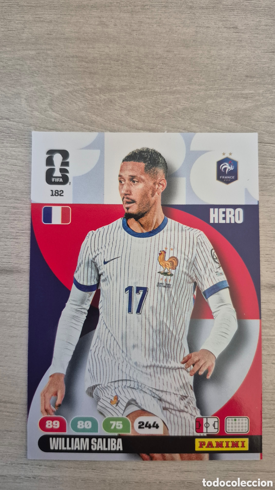 Cartes &agrave; collectionner de Football: N&deg;182 Francia William Saliba Adrenalyn FIFA World Cup 26