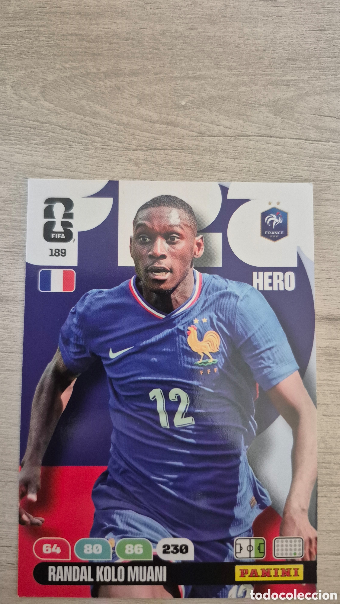 Cartes &agrave; collectionner de Football: N&deg;189 Francia Randal Kolo Muani Adrenalyn FIFA World Cup 26