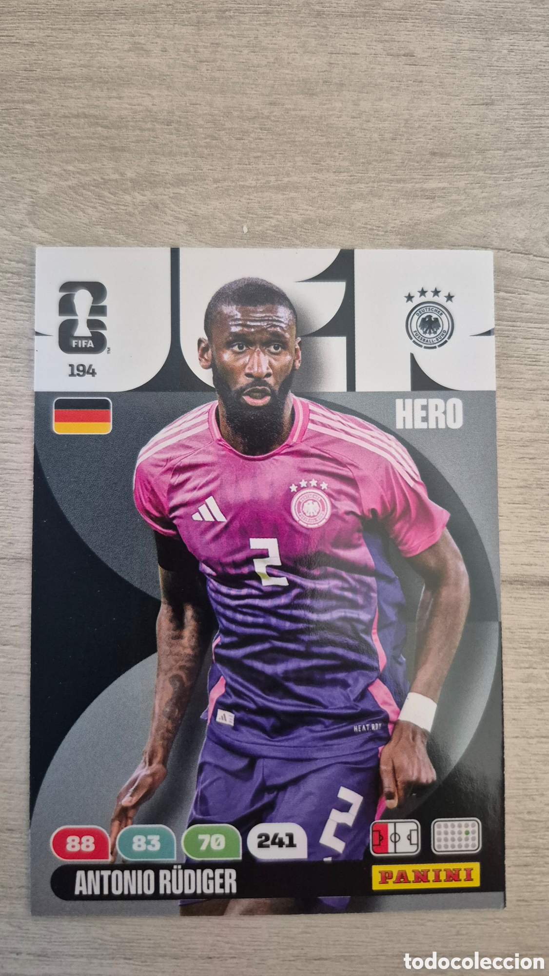 Cromos de F&uacute;tbol: N&deg;194 Alemania Antonio R&uuml;diger Adrenalyn FIFA World Cup 26