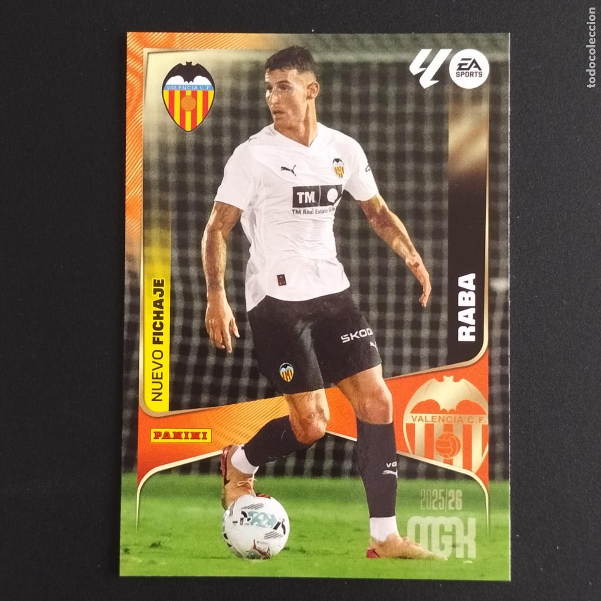 Cromos de F&uacute;tbol: MGK 444 RABA NUEVO FICHAJE VALENCIA CROMOS ALBUM MEGACRACKS LIGA FUTBOL 2025 2026 25 26