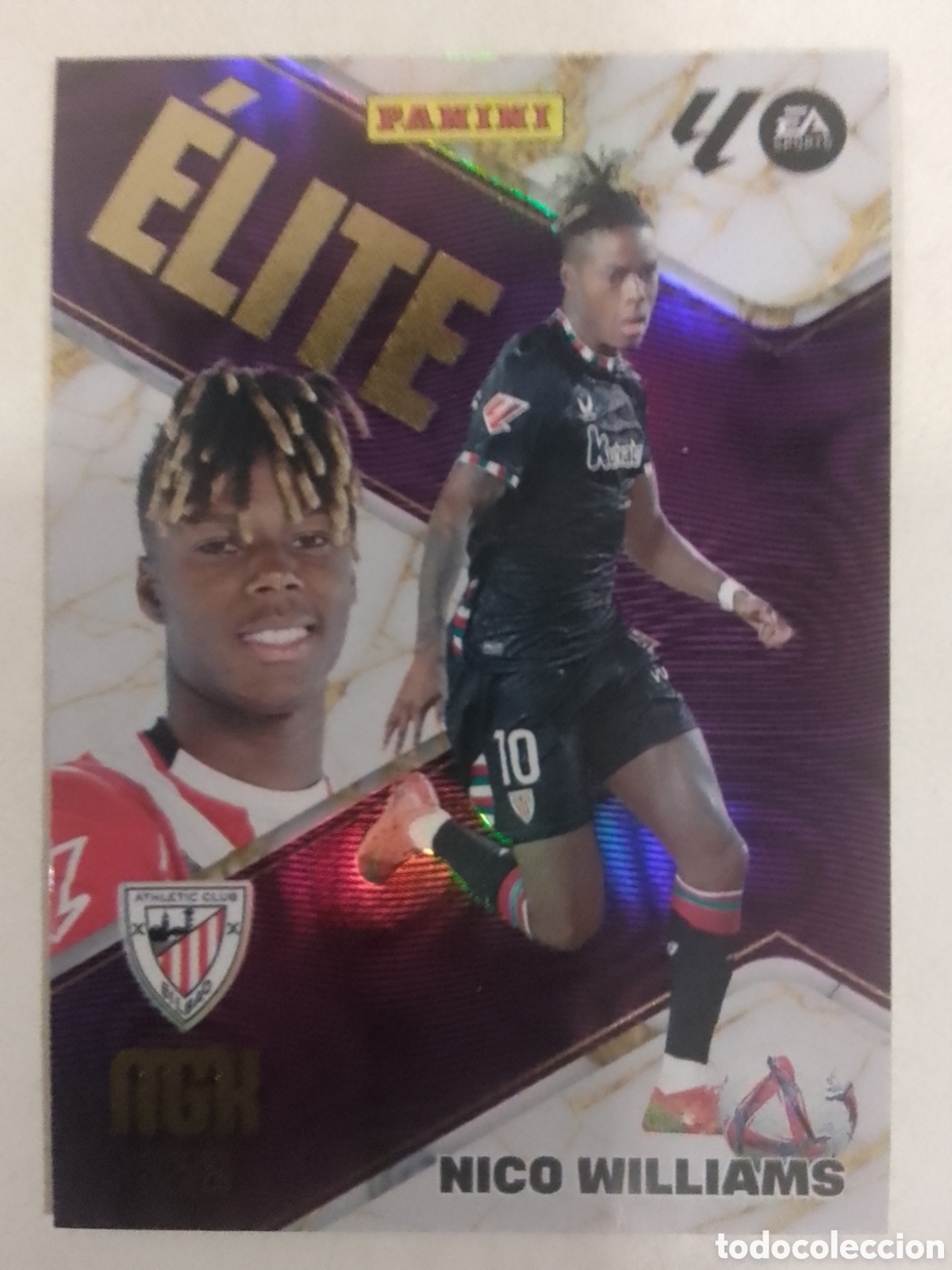 Cromos de F&uacute;tbol: Megacracks 2025/26 n&deg; 13 Nico Williams &bull; Athletic Club. &Eacute;LITE.