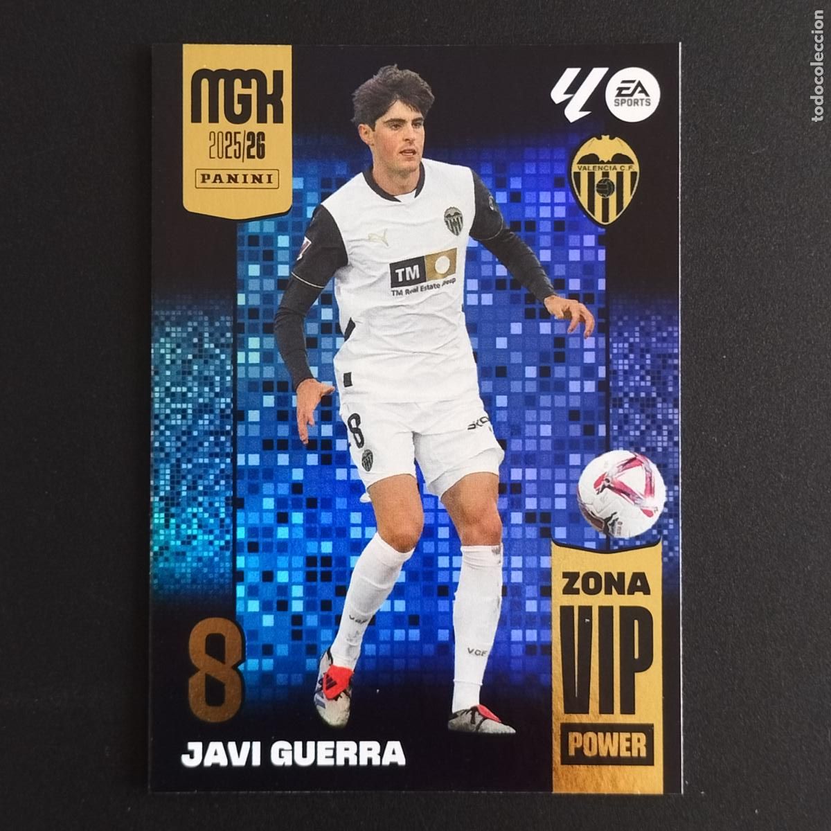 Cromos de F&uacute;tbol: MGK 398 JAVI GUERRA ZONA VIP POWER VALENCIA CROMOS ALBUM MEGACRACKS LIGA FUTBOL 2025 2026 25 26