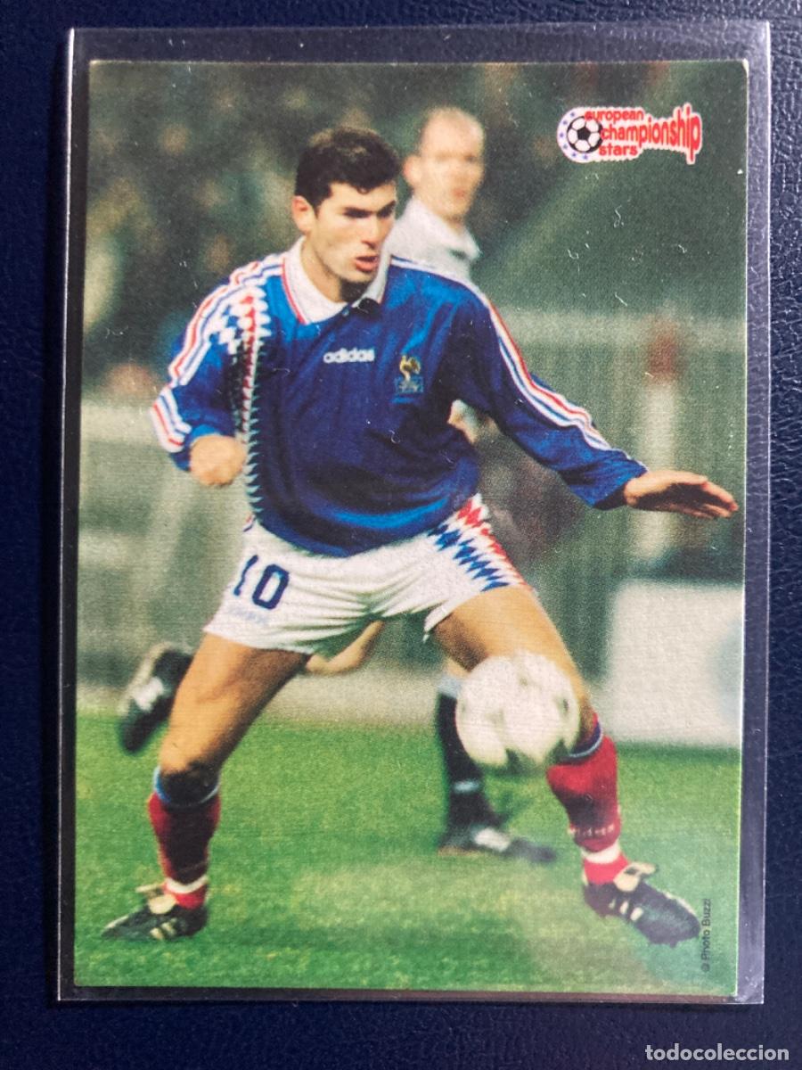 Cartes &agrave; collectionner de Football: 71 Zinedine Zidane - Rookie Francia - Eurocopa 1996 - Plascot - European Championship Stars Euro 96