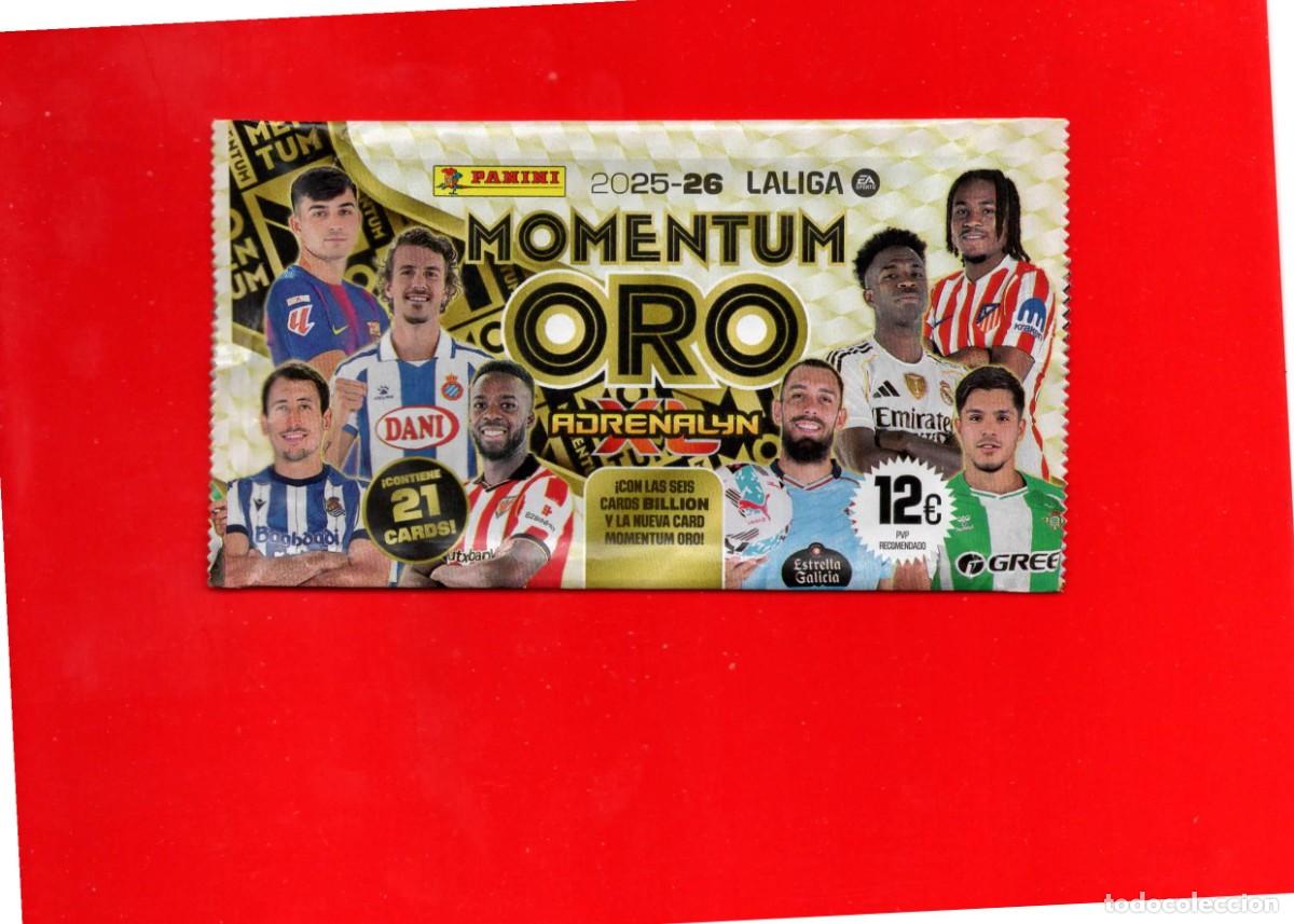Cromos de F&uacute;tbol: Sobre MOMENTUM ORO - ADRENALYN 2025-2026 25 26 - VACIO