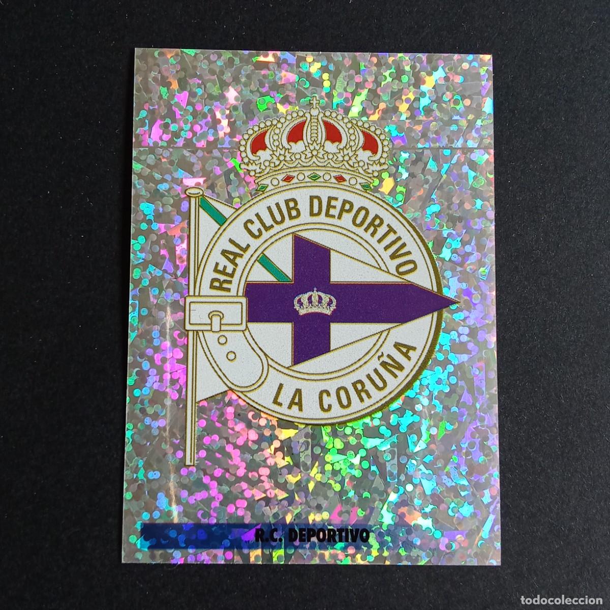 Cromos de F&uacute;tbol: LOS MEJORES EQUIPOS DE EUROPA 1996 1997 96 97 PANINI 105 ESCUDO BRILLANT. GRUESA D. CORU&Ntilde;A SIN PEGAR