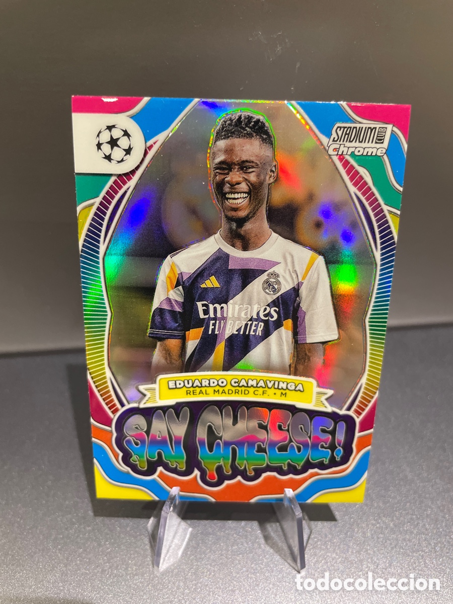 Cromos de F&uacute;tbol: Camavinga SC-EC Say Cheese Topps Chrome Stadium 2023-24 Real Madrid