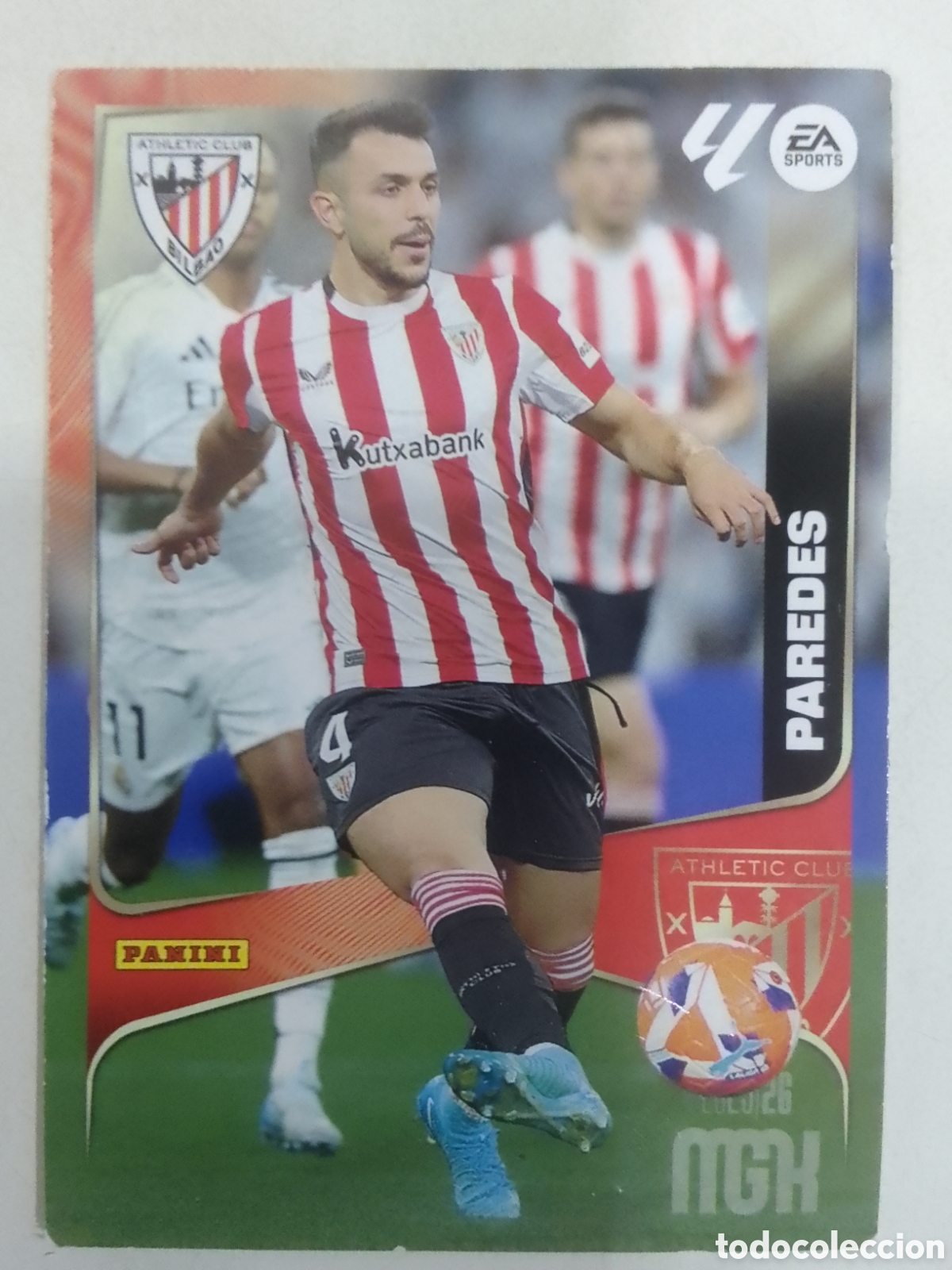 Cromos de F&uacute;tbol: Megacracks 2025/26 n&deg; 42 Paredes &bull; Athletic Club.