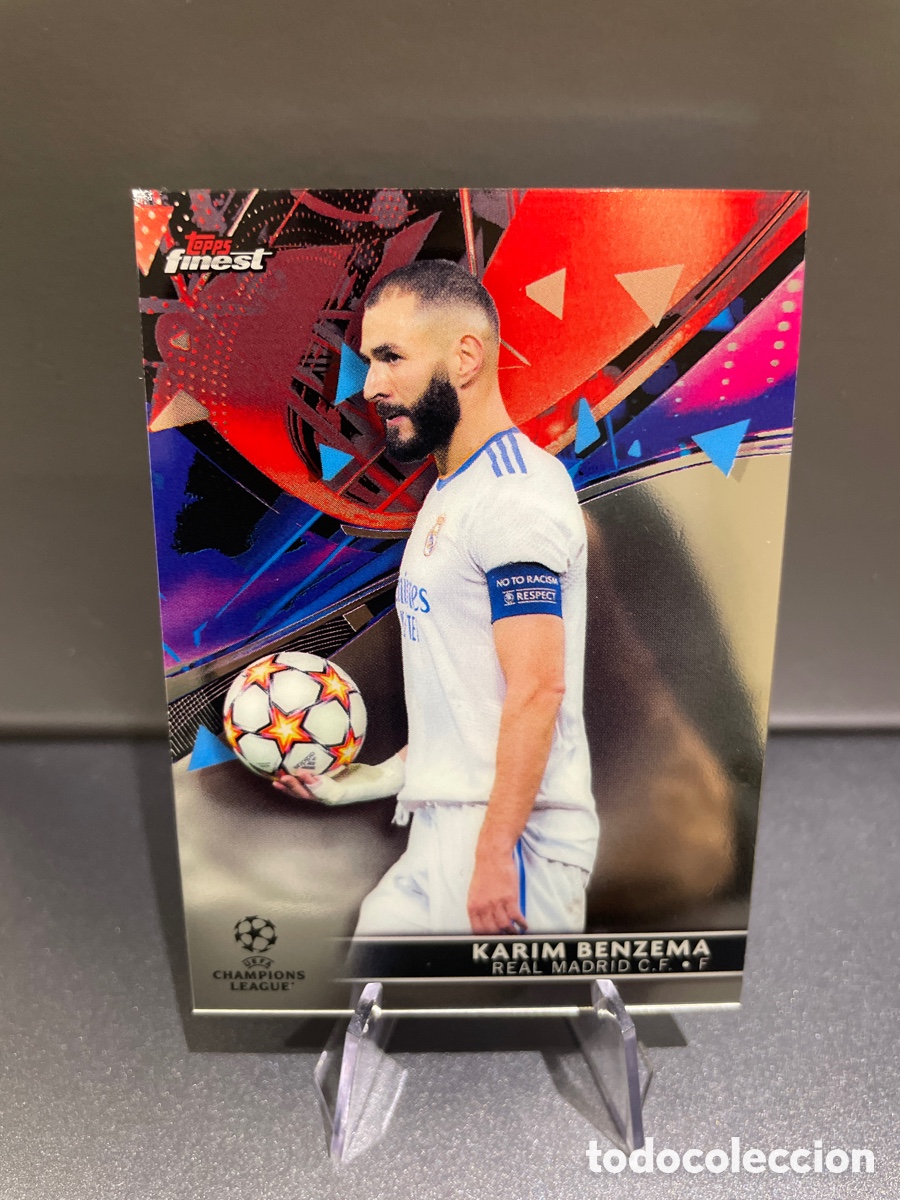 Cromos de F&uacute;tbol: Karim Benzema 46 Topps Finest UCL 2021-22 Real Madrid
