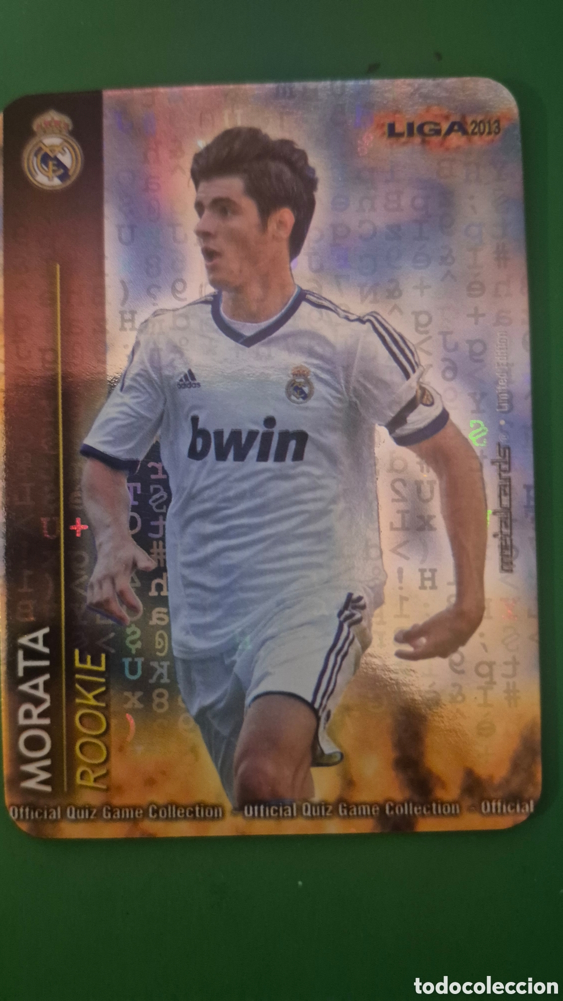 Cartes &agrave; collectionner de Football: /4 MORATA (REAL MADRID) - ROOKIE BRILLO LETRAS - MUNDICROMO 2012 2013 PLATINUM 12 13