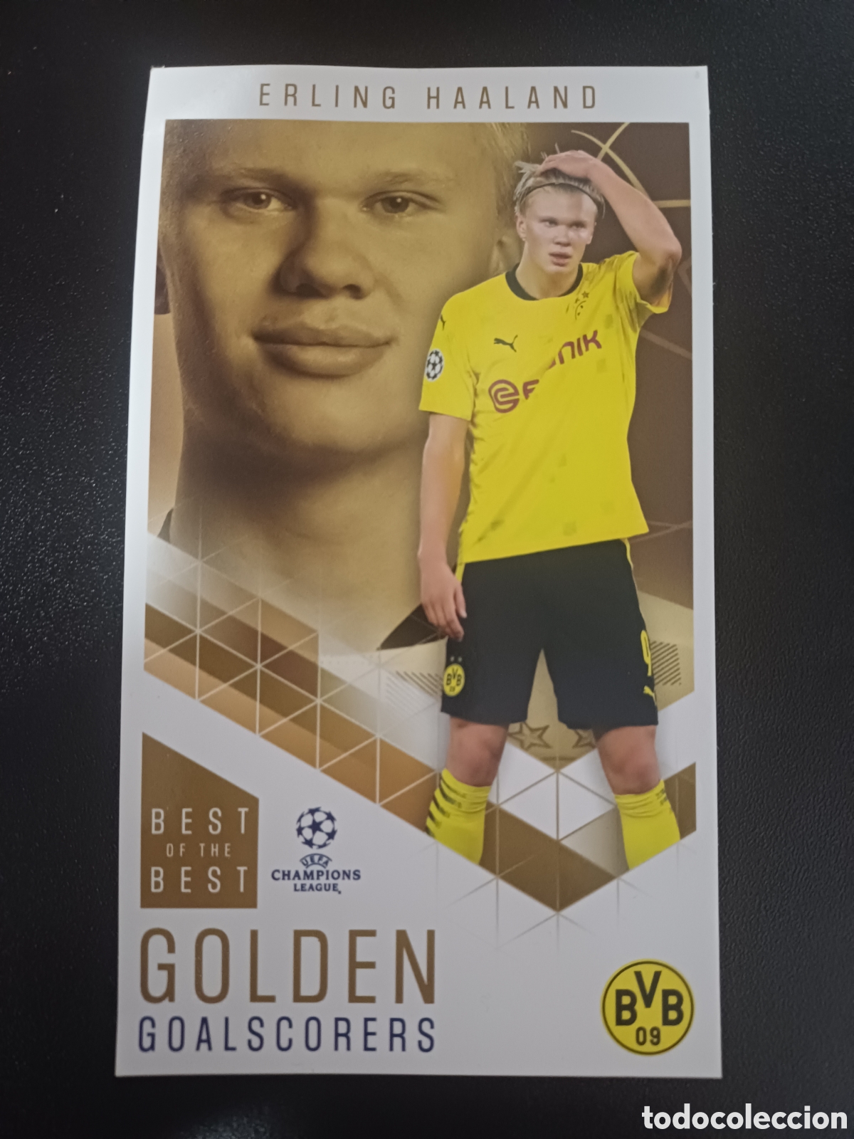 Fu&szlig;ball-Sticker: #084 ERLING HAALAND BORUSSIA DORTMUND GOLDEN GOALSCORERS TOPPS BEST OF THE BEST