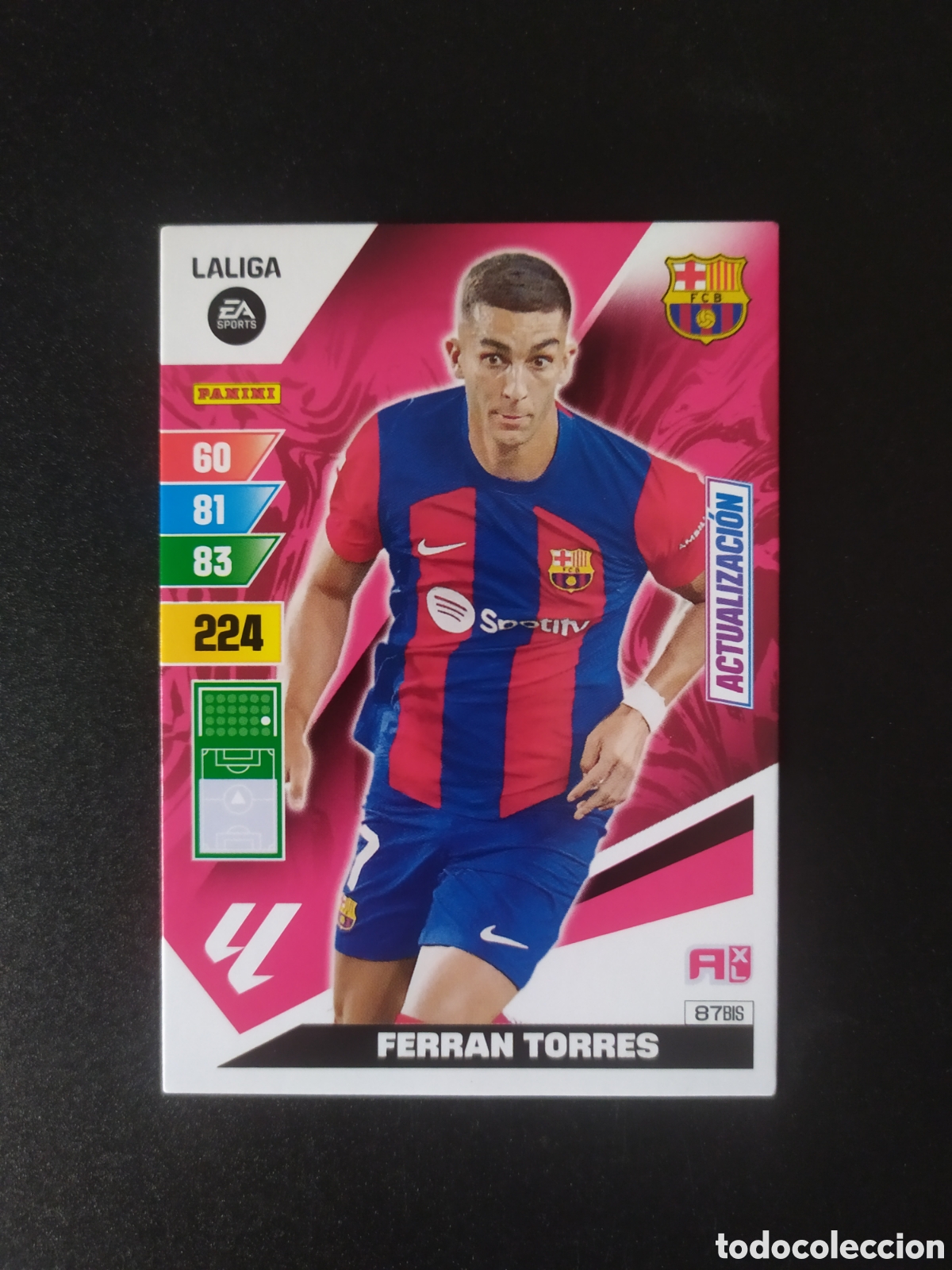 Cromos de F&uacute;tbol: Adrenalyn 2023 2024 23 24 panini Ferran Torres actualizaci&oacute;n n&deg; 87 bis Barcelona