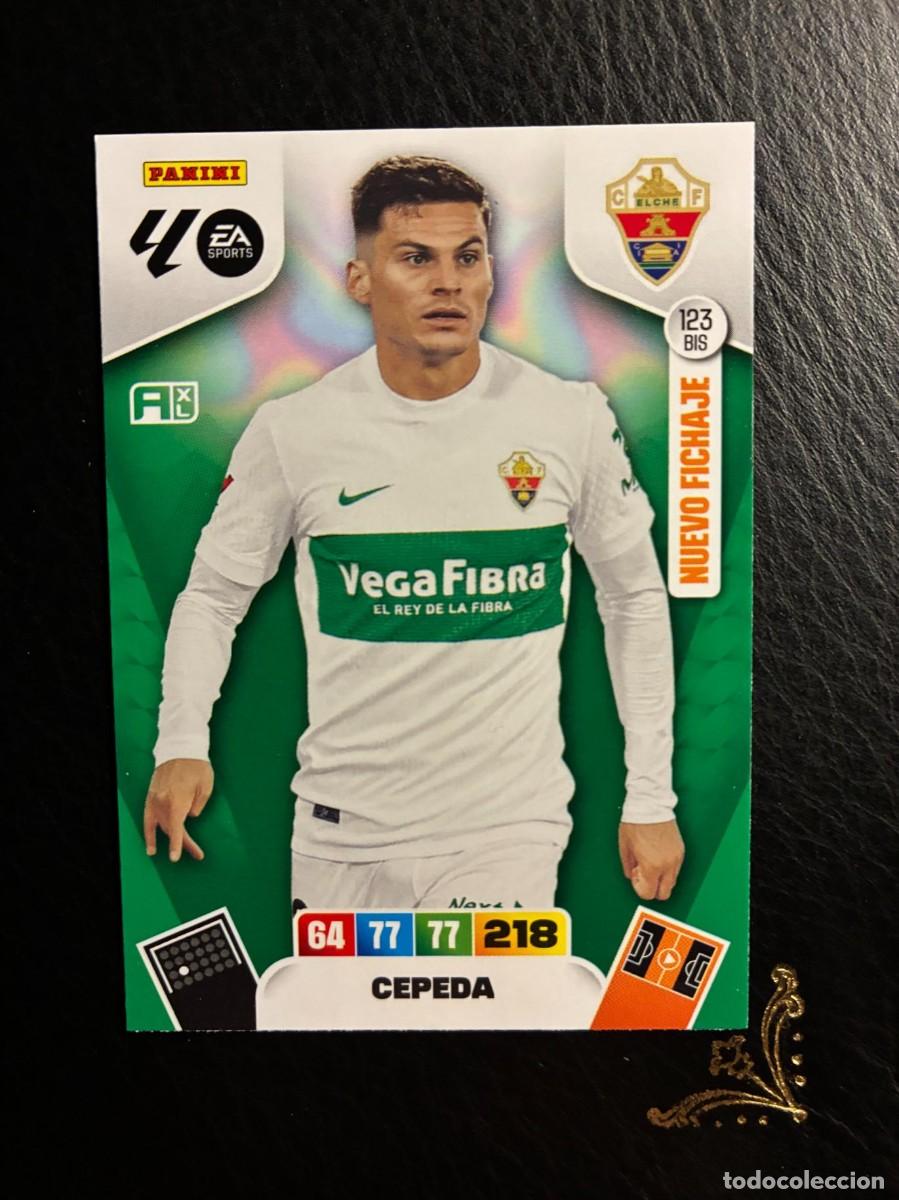 Cromos de F&uacute;tbol: 123 BIS CEPEDA NUEVO FICHAJE ELCHE ADRENALYN LIGA 25 26 2025 2026 PANINI