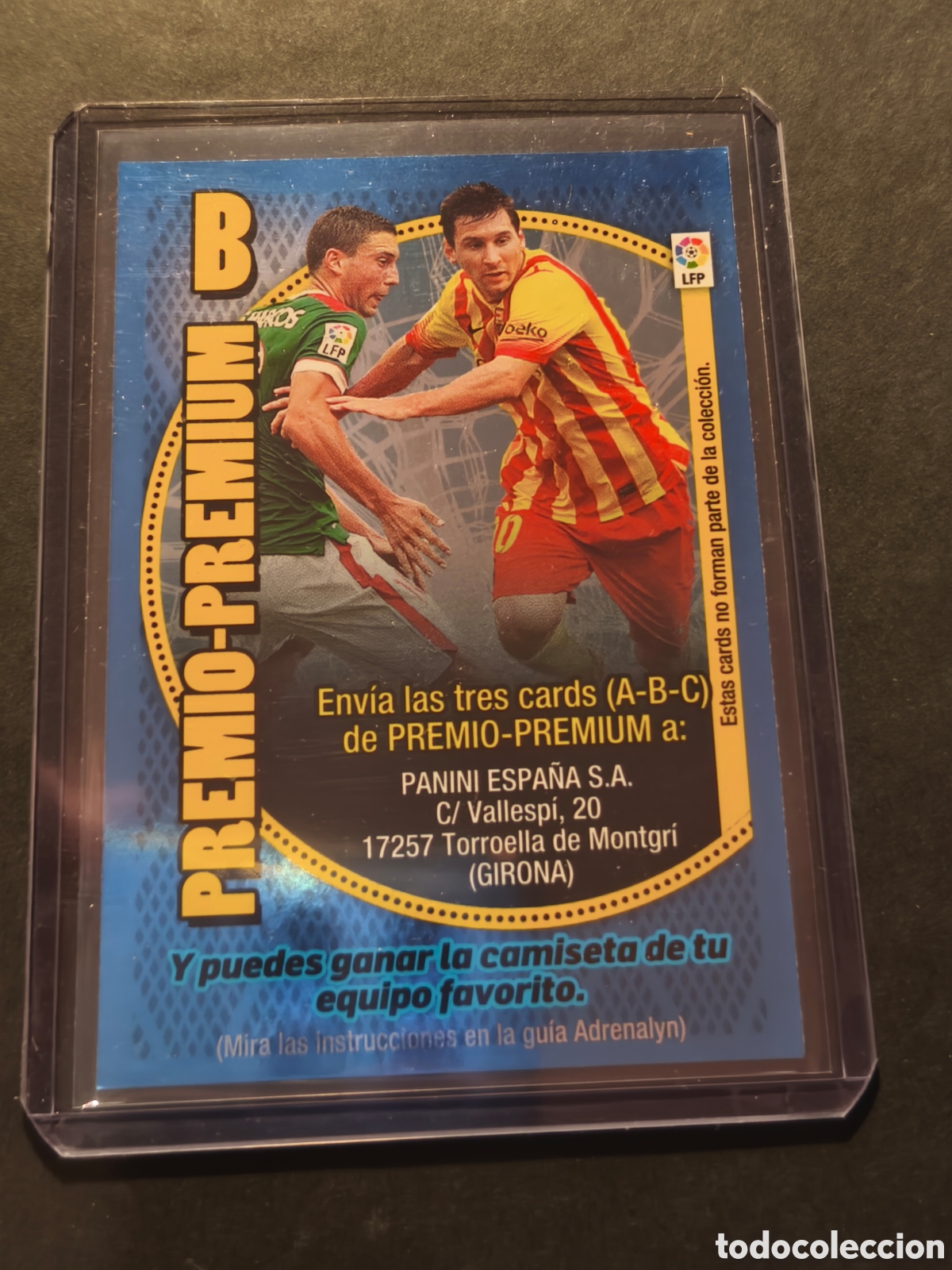 Cromos de F&uacute;tbol: PREMIO LETRA B MESSI FCB FUTBOL CLUB BARCELONA PANINI ADRENALYN 2014 2015 14-15