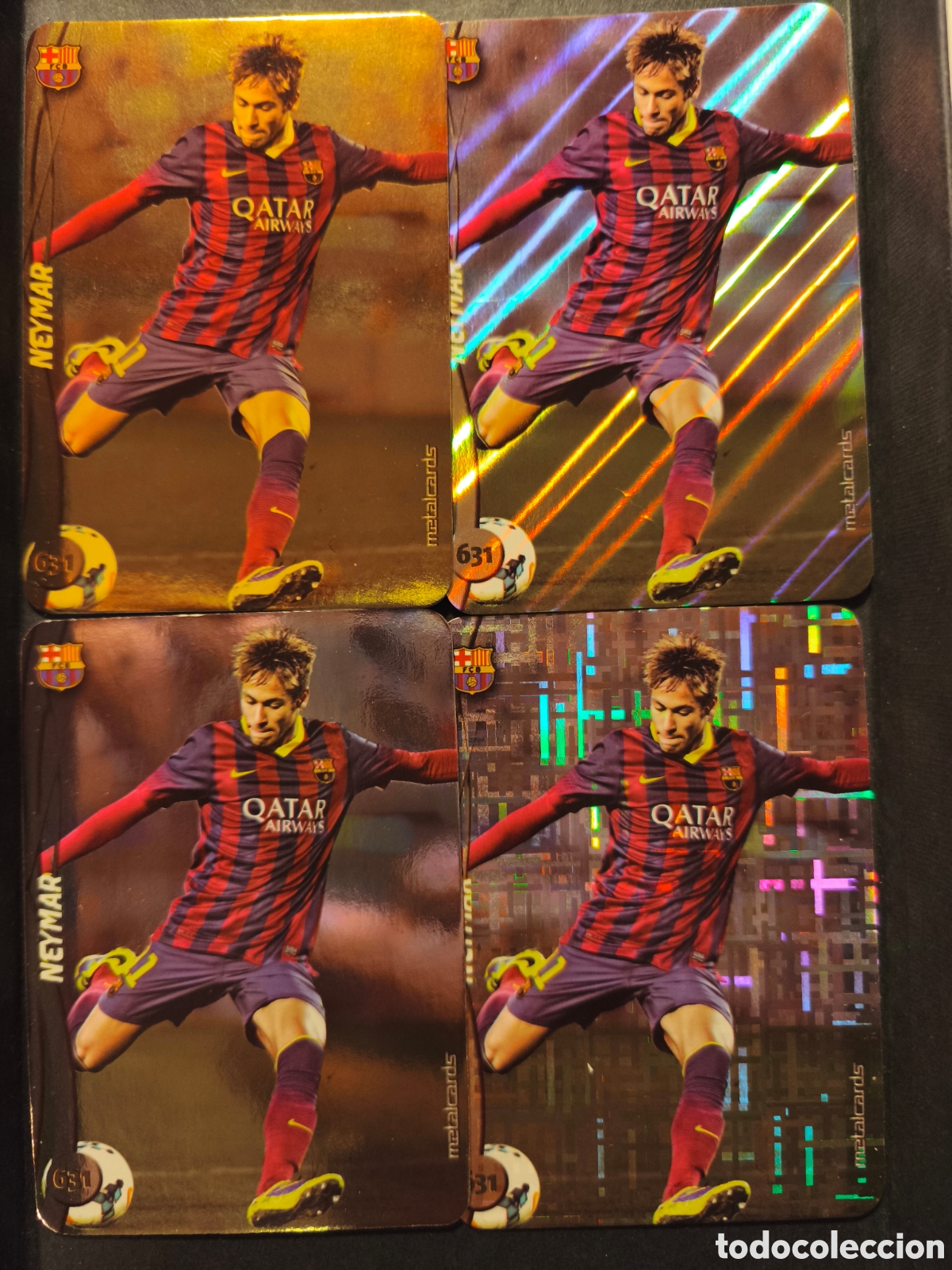 Cromos de F&uacute;tbol: 631 NEYMAR TOP 11 FC BARCELONA MUNDICROMO FICHAS LIGA 2014 4 VERSIONES (LEER)