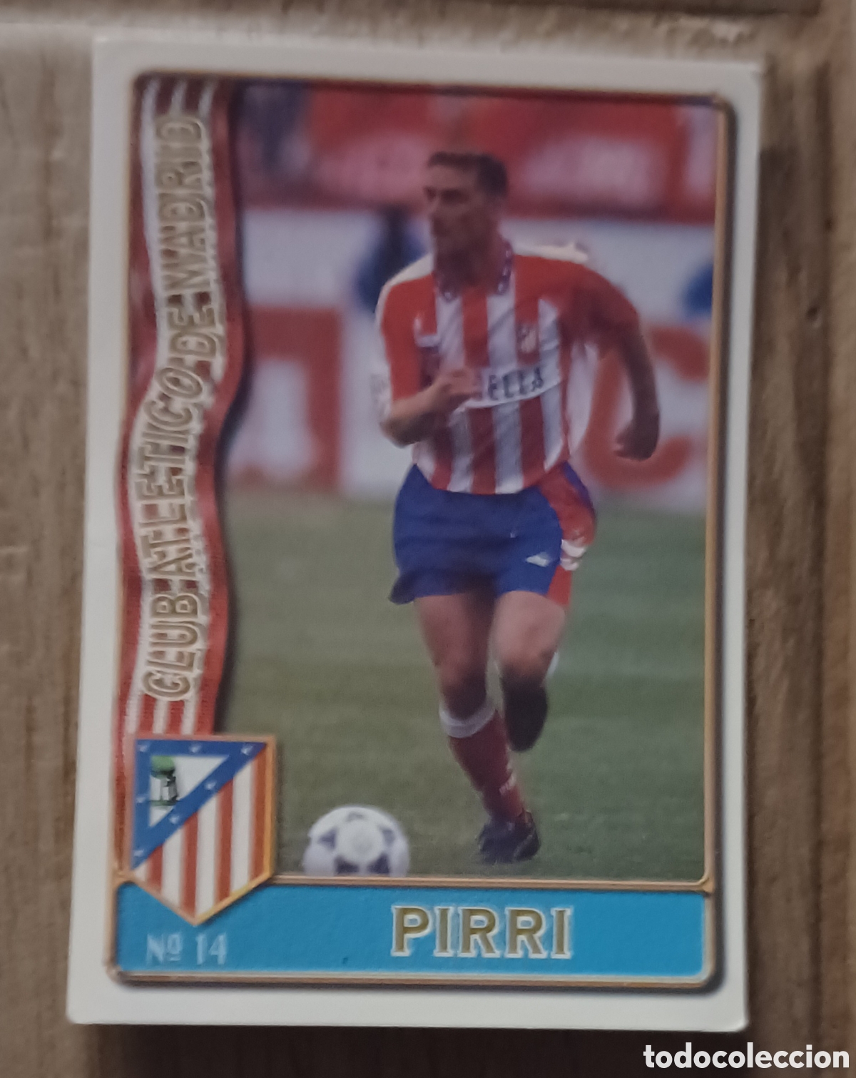 Cromos de F&uacute;tbol: PIRRI N 14 BAJA ATLETICO DE MADRID MUNDICROMO LAS FICHAS DE LA LIGA 96 97 CART&Oacute;N