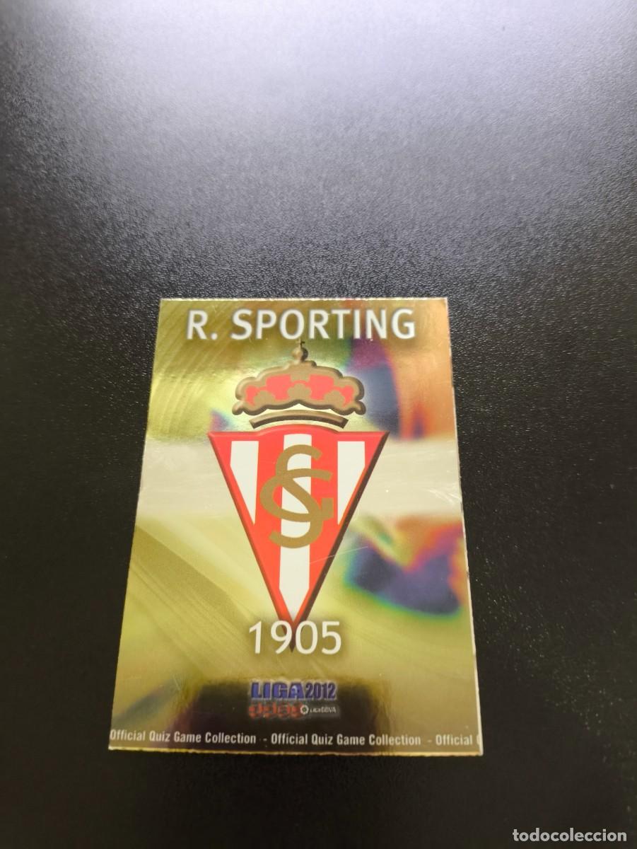 Cromos de F&uacute;tbol: 244 ESCUDO BRILLO LISO SPORTING DE GIJON MUNDICROMO LIGA 2011 2012 11 12 NO PANINI ESTE MEGACRACKS