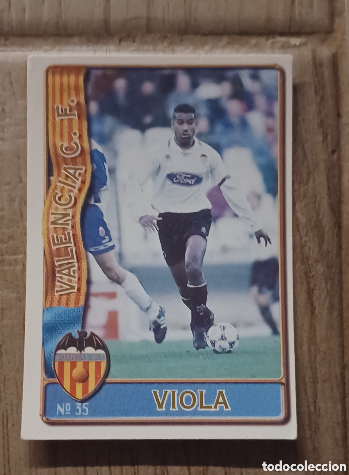 Cromos de F&uacute;tbol: VIOLA N 34 BAJA VALENCIA CF MUNDICROMO LAS FICHAS DE LA LIGA 96 97 CART&Oacute;N