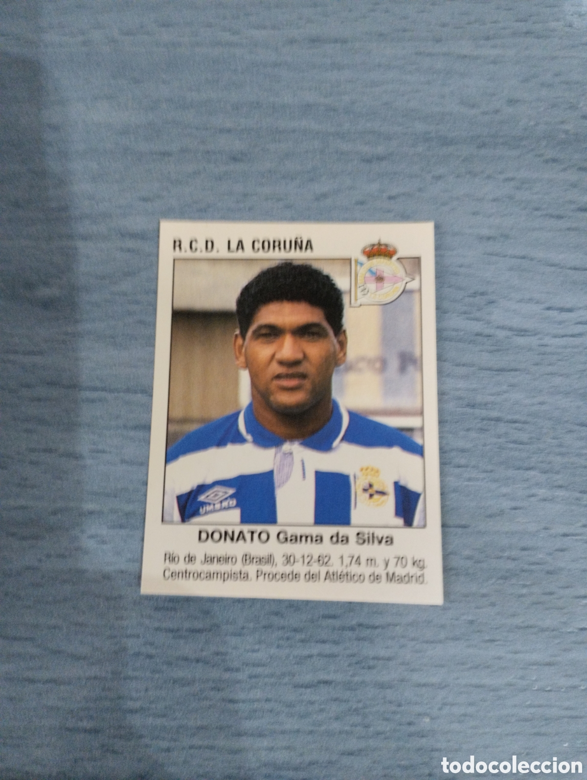 Cromos de F&uacute;tbol: Cromo Panini liga 93 de &uacute;ltimo fichaje 378 Donato deportivo de la Coru&ntilde;a sin pegar