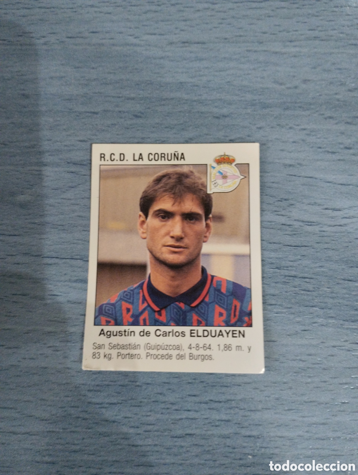 Cromos de F&uacute;tbol: Cromo Panini liga 93 de &uacute;ltimo fichaje 381 elduayen deportivo de la Coru&ntilde;a sin pegar