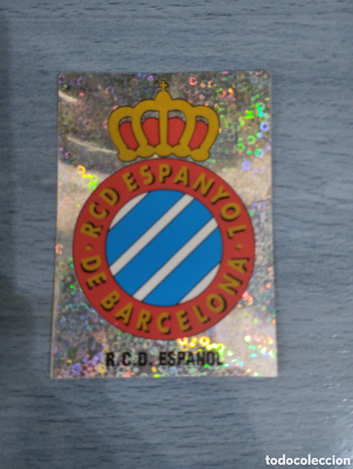 Cromos de F&uacute;tbol: Cromo Panini liga 95 96 escudo Espanyol sin pegar