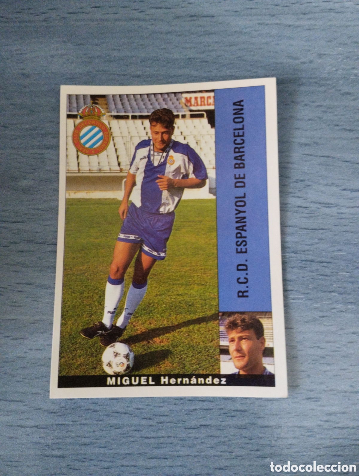 Cromos de F&uacute;tbol: Cromo Panini liga 95 96 Miguel Espanyol sin pegar
