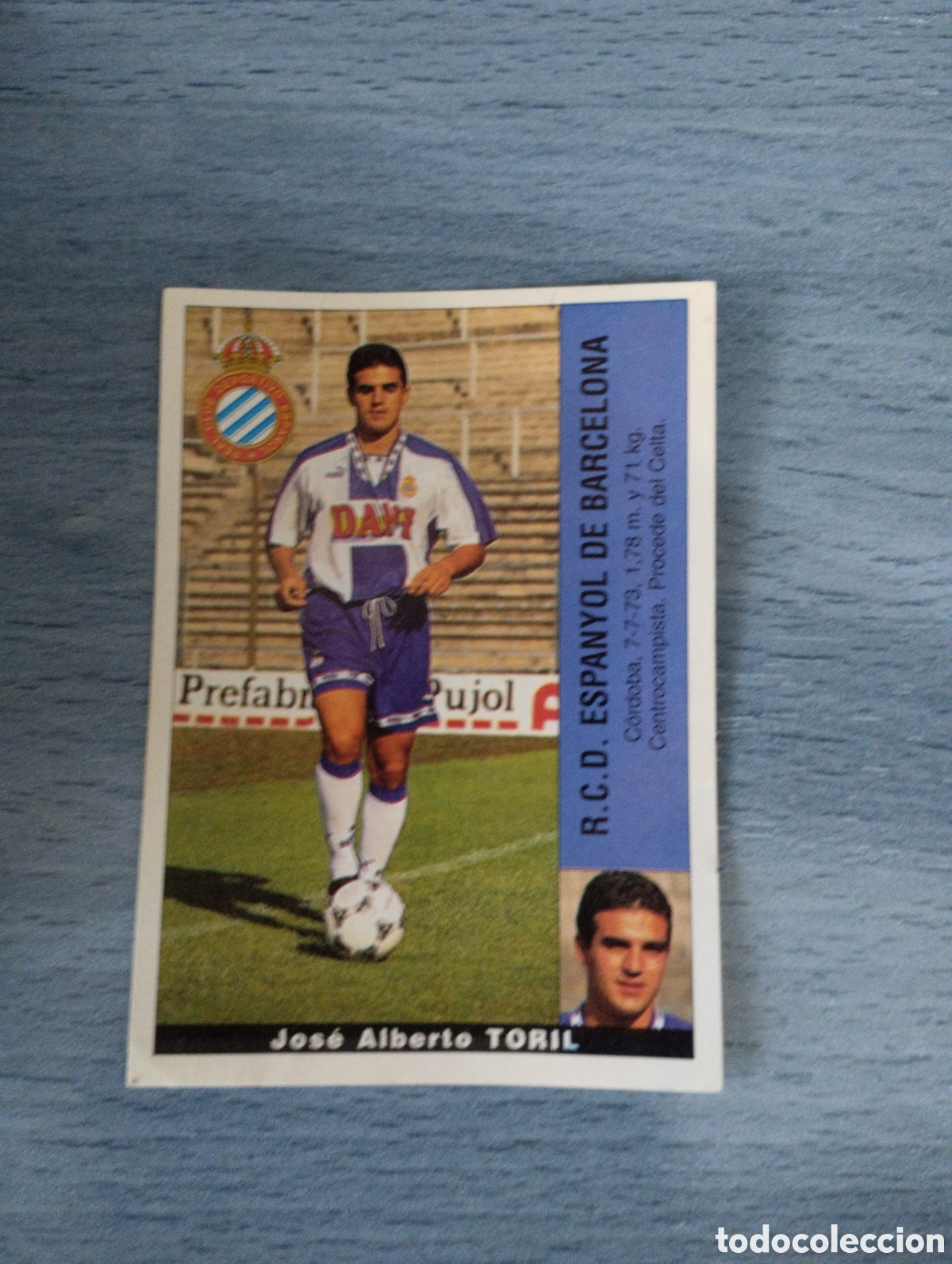 Football Stickers: Cromo Panini liga 95 96 coloca toril Espanyol sin pegar