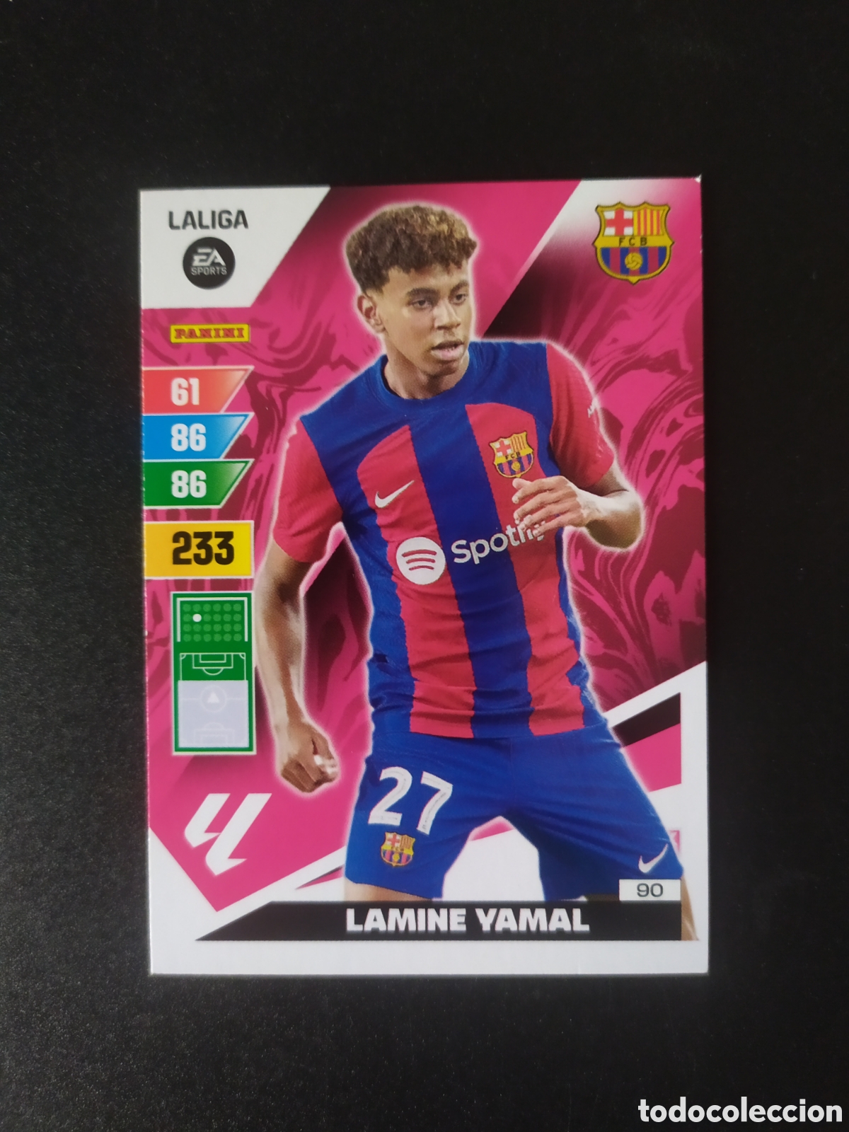 Cromos de F&uacute;tbol: Adrenalyn 2023 2024 23 24 panini Lamine Yamal n&deg; 90 Barcelona